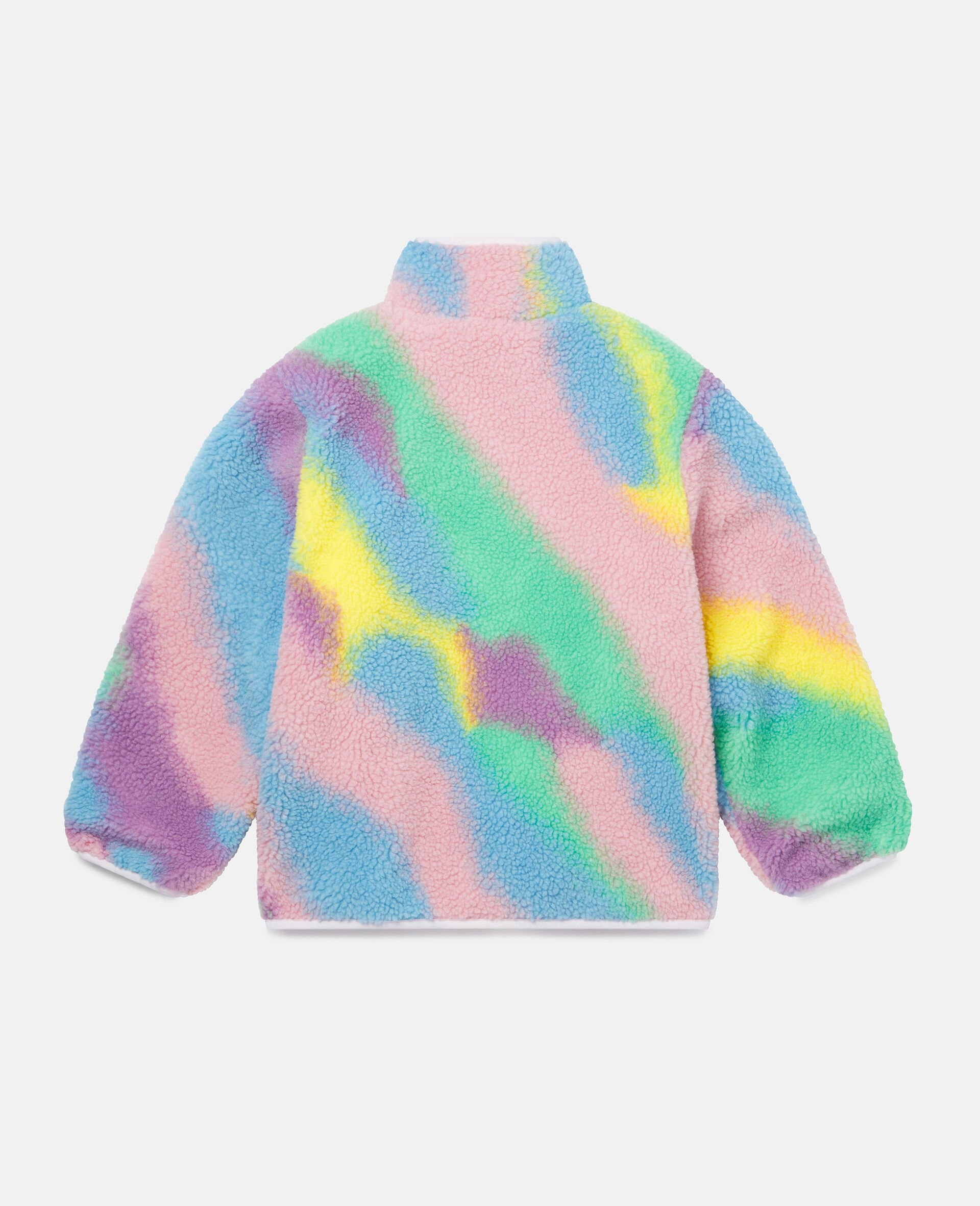 Spray Print Teddy Fleece Jacket-Multicoloured-large image number 2