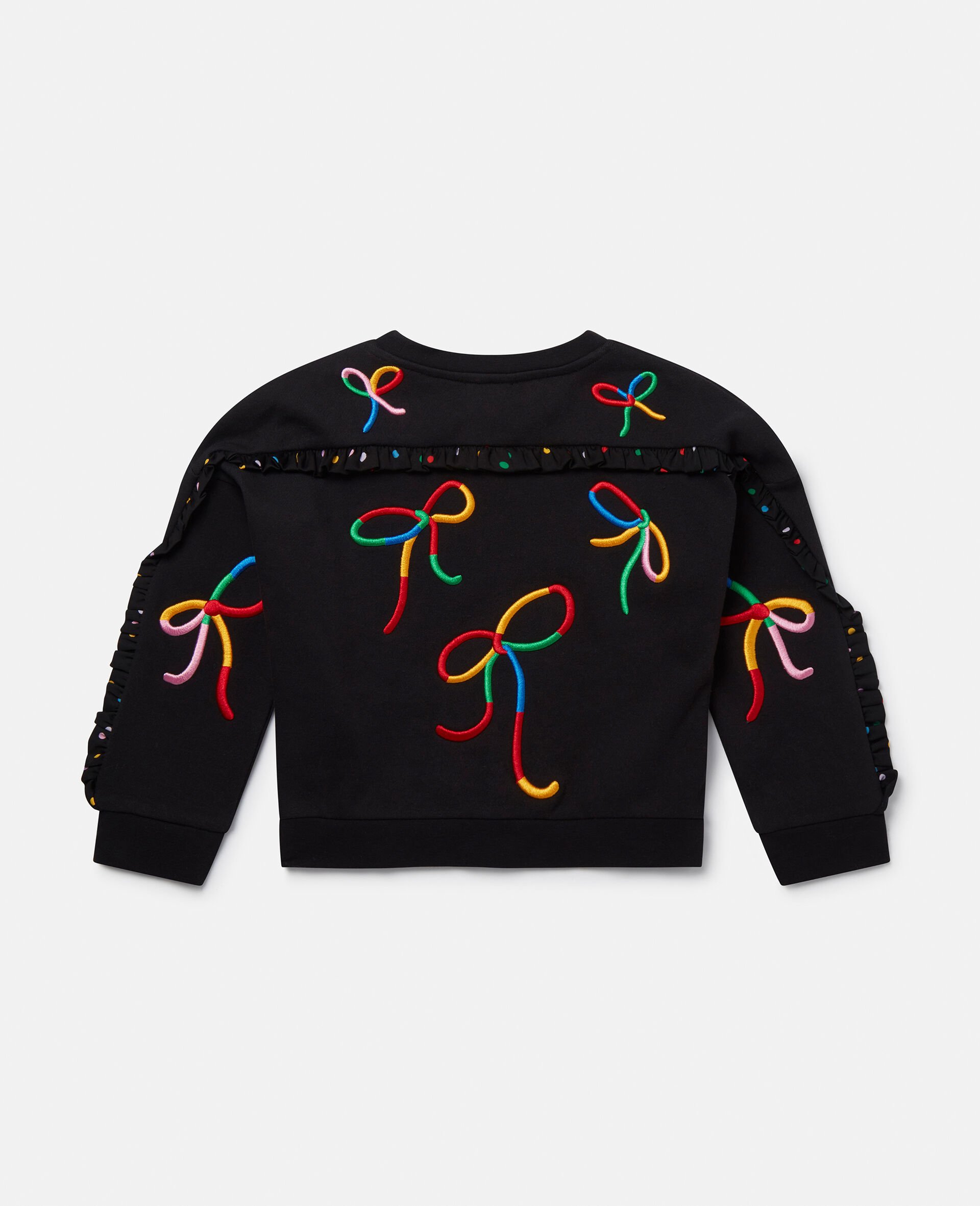 Ribbon Print Frilled Sweatshirt-Multicolour-large Ribbon Print Frilled Sweatshirt-Multicolour-large image number 2