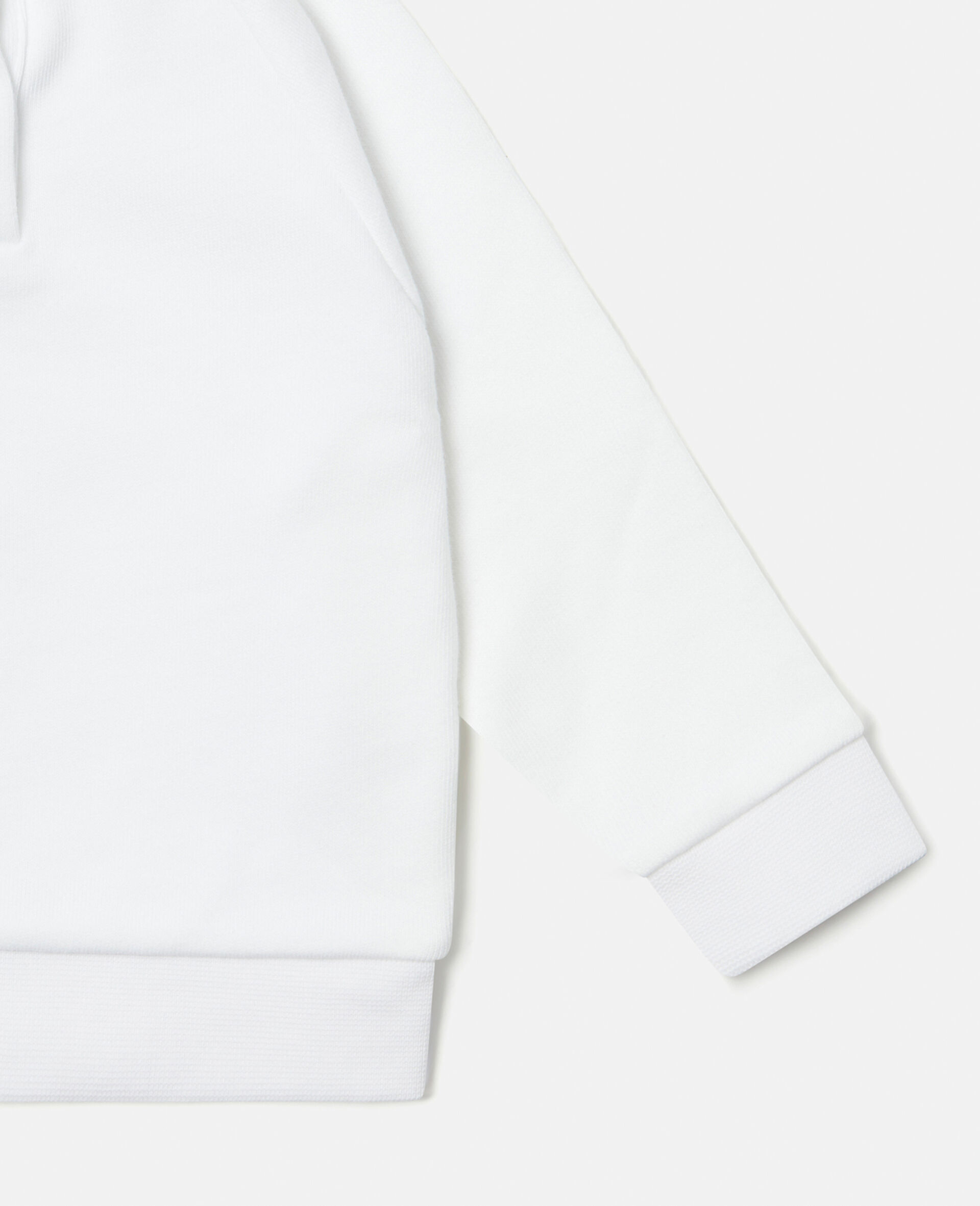 Smiley Flower Motif Sweatshirt-White-large image number 3