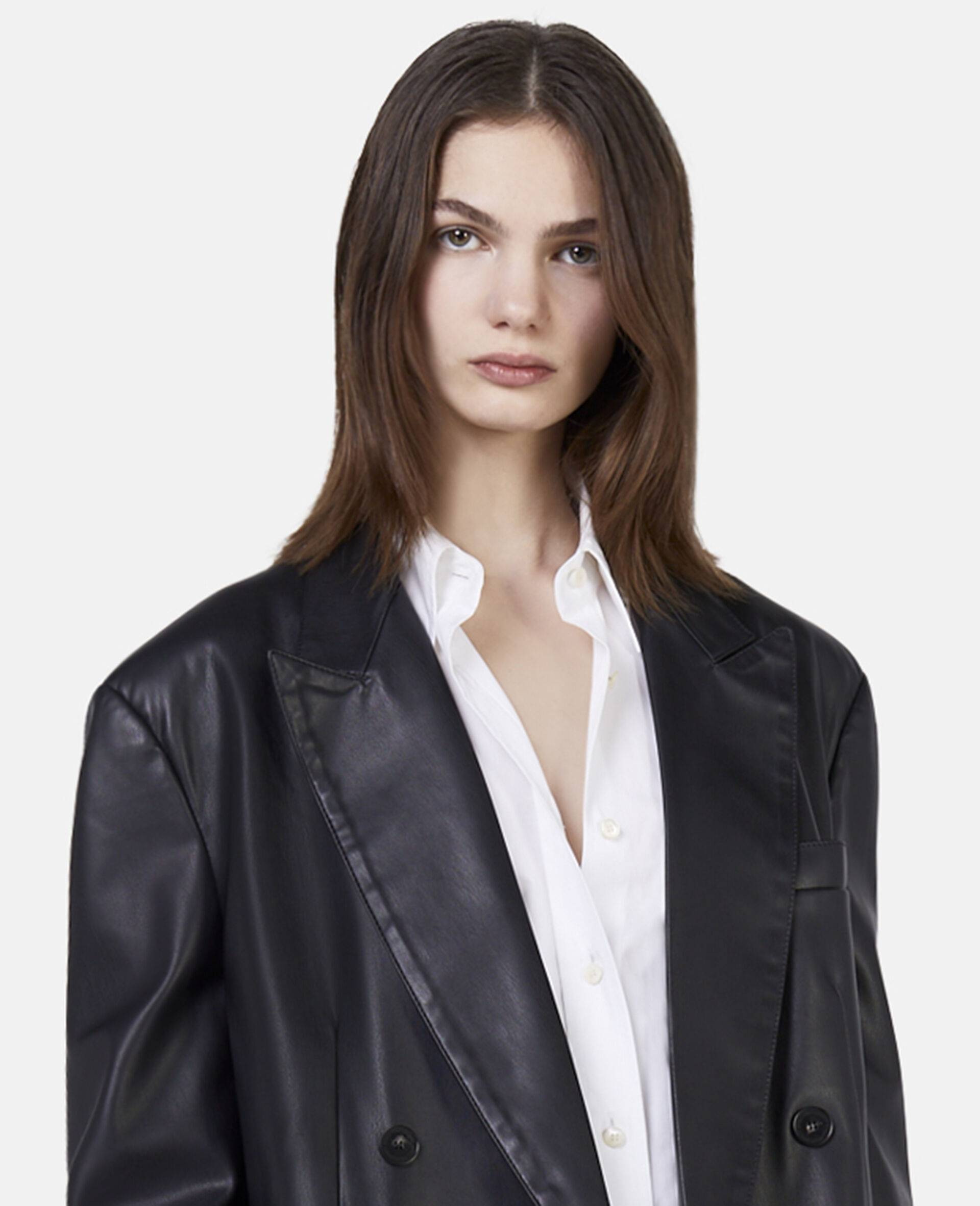 Alter Mat Oversized Double-Breasted Blazer-Black-large image number 3