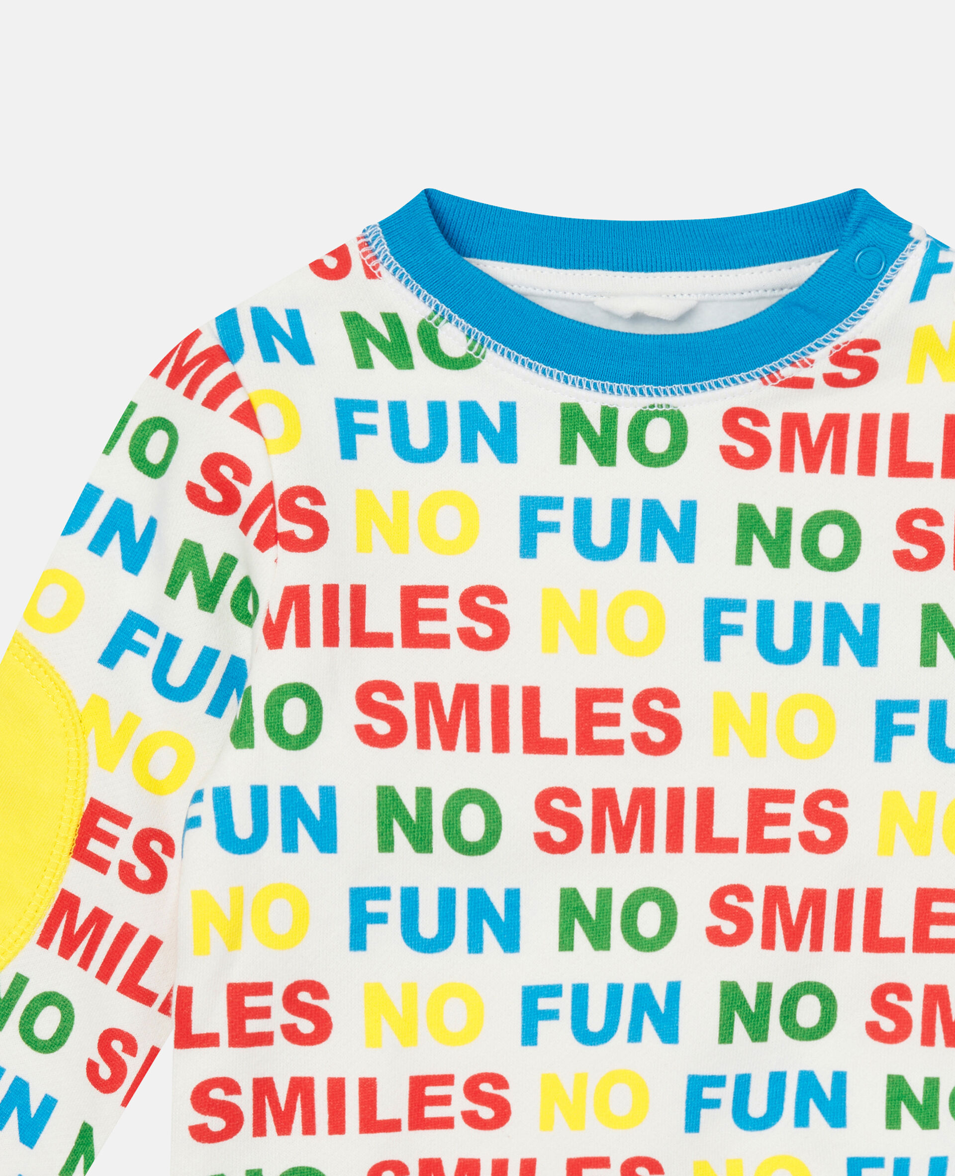 Fleece No Smiles No Fun Print Sweatshirt-Multicoloured-large image number 1