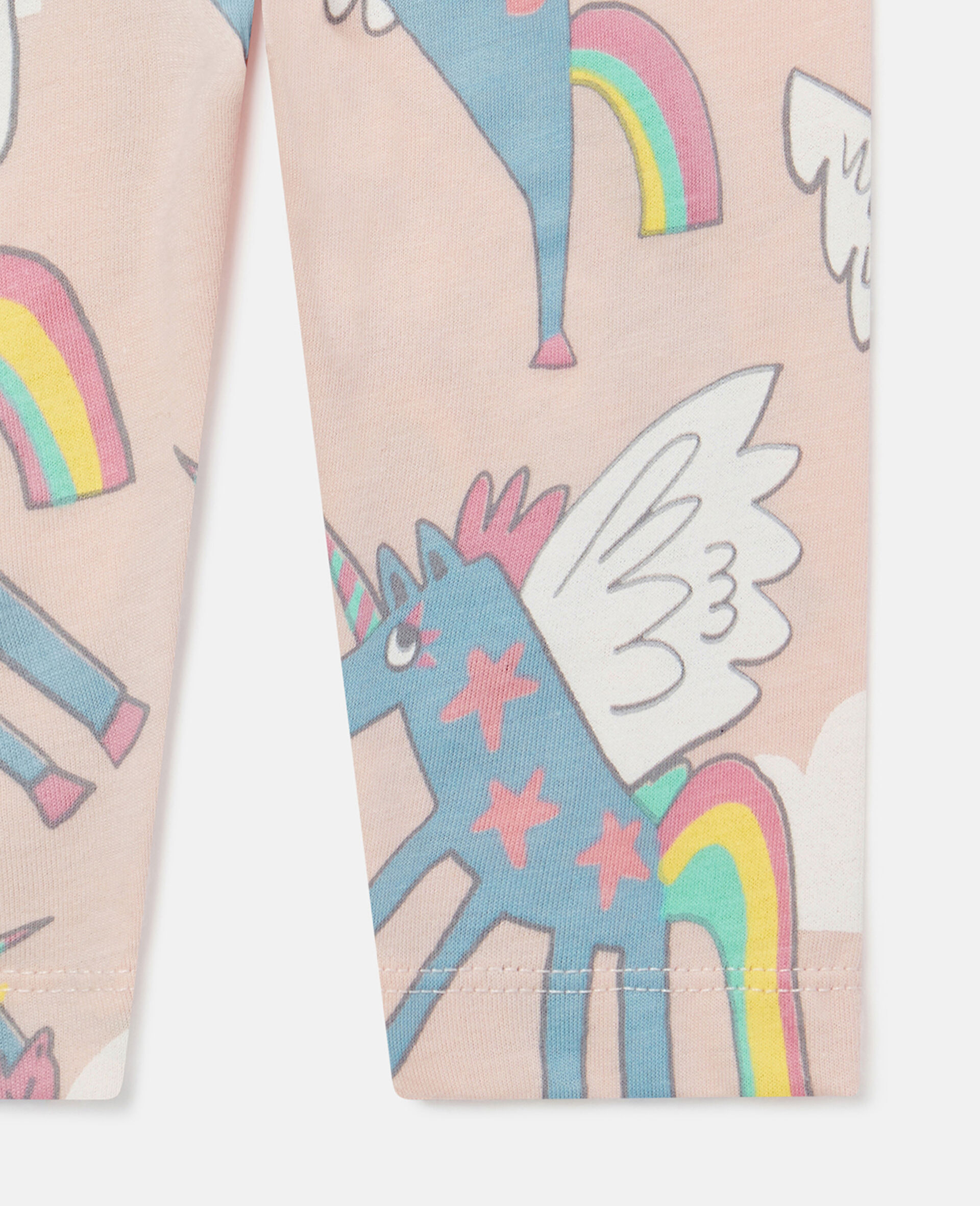 Rainbow Unicorn Print Leggings-Blue-large image number 3