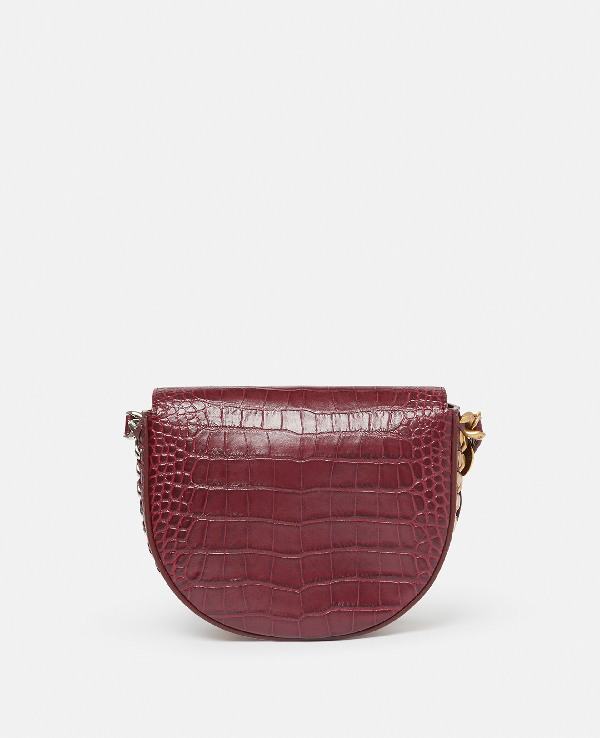 Frayme Croc-Effect Embossed Medium Flap Shoulder Bag-Red-large Frayme Croc-Effect Embossed Medium Flap Shoulder Bag-Red-large image number 3