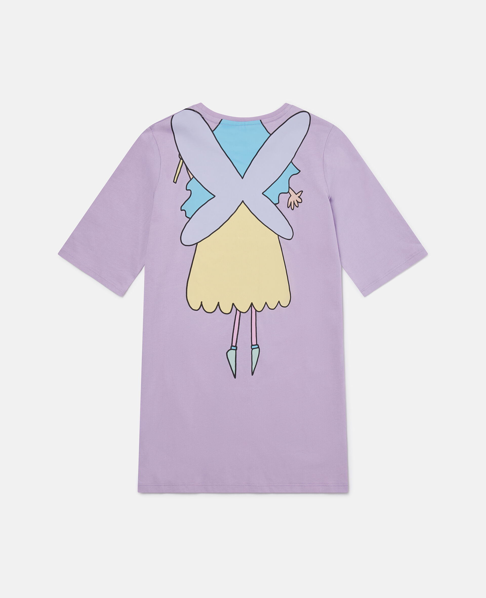 Fairy Graphic Crewneck T-Shirt Dress-Purple-large image number 2