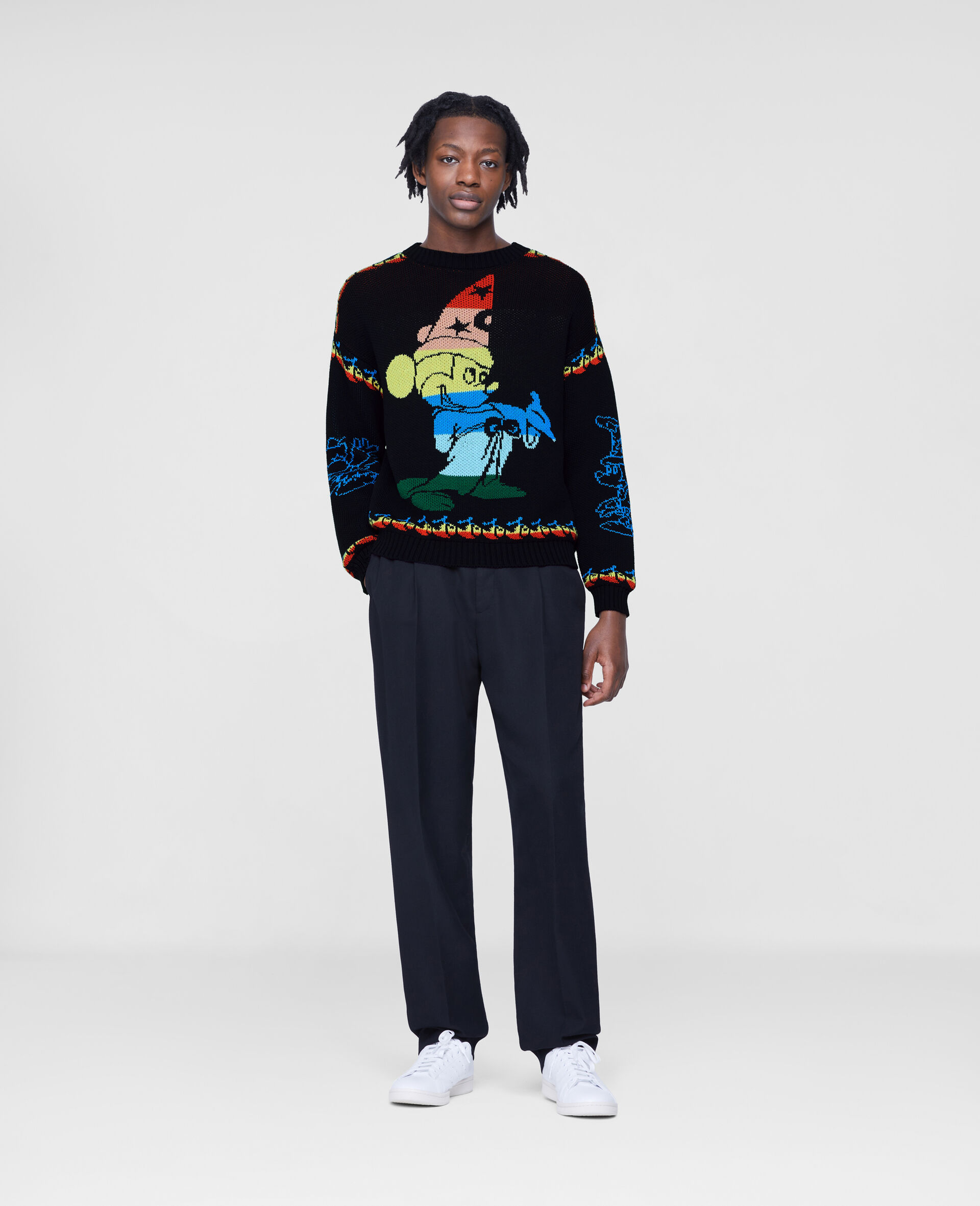 Fantasia Rainbow Mickey Knit Jumper-Black-large image number 3