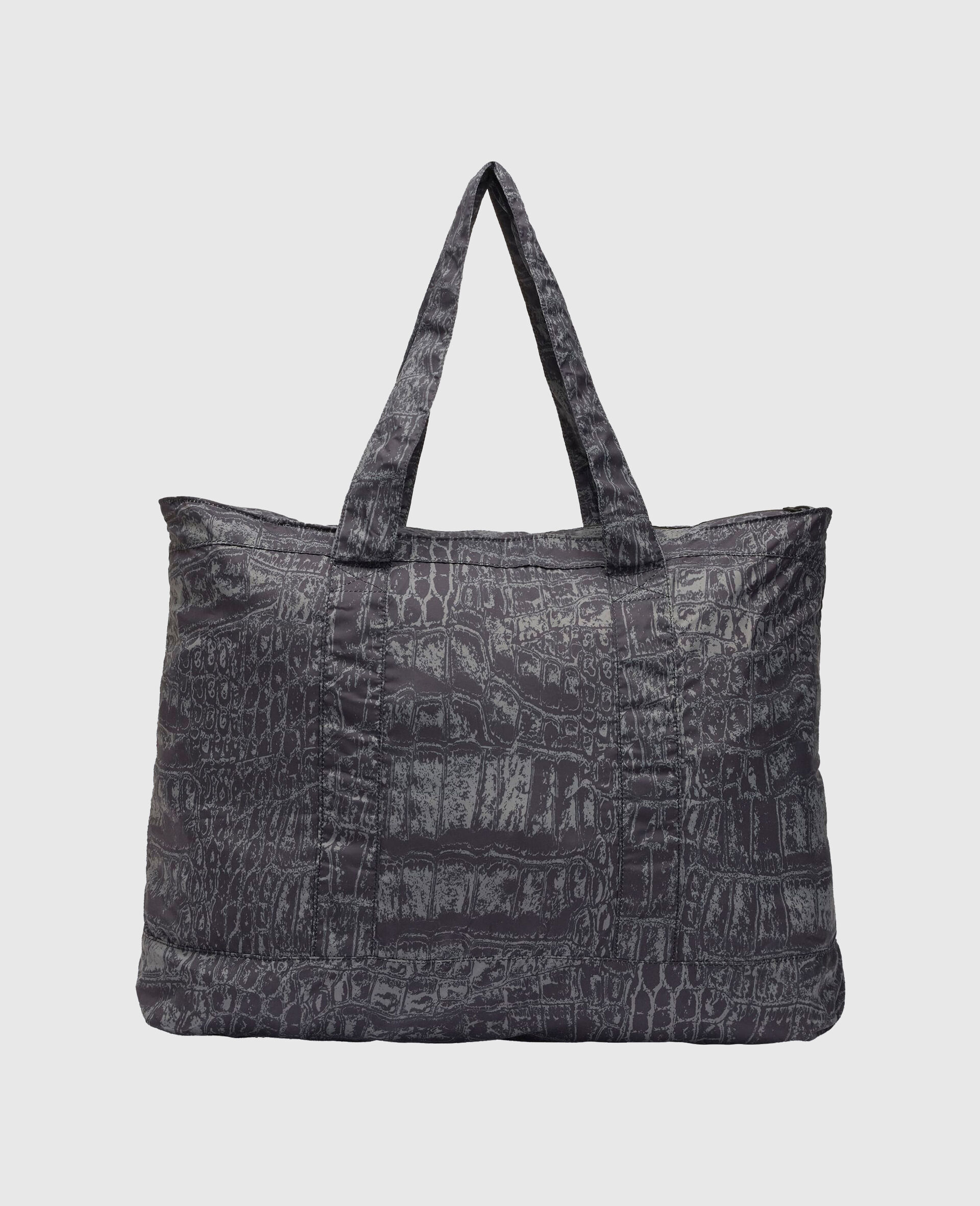 Logo Graphic Print Packable Tote-Black-large image number 3