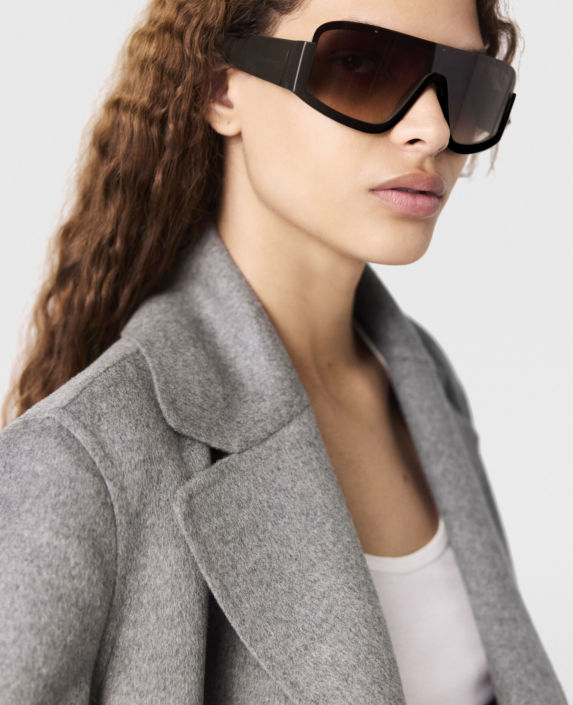 Double-Faced Belted Coat-Brown-large image number 3