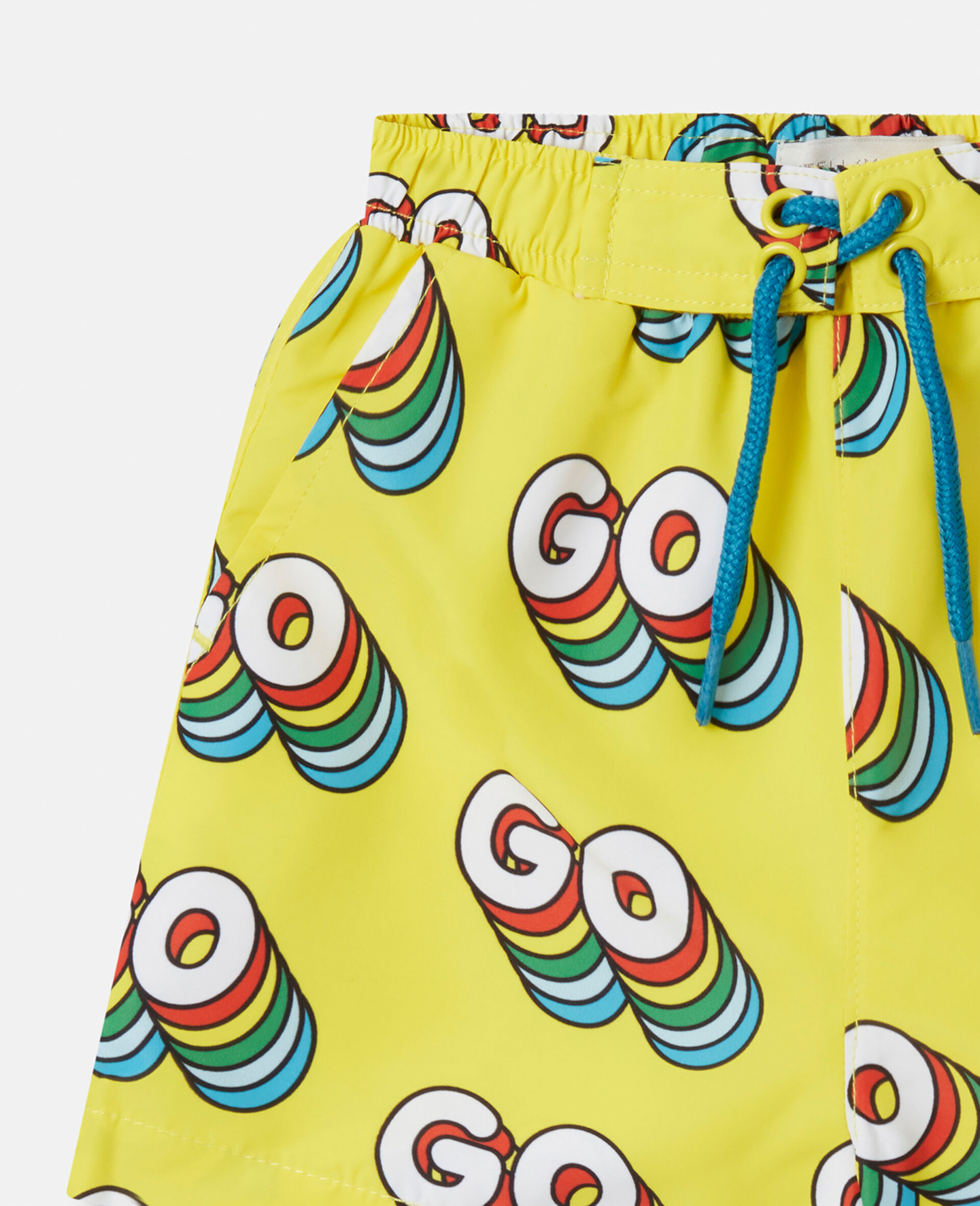 'GO' Print Swim Shorts-Multicolour-large image number 1
