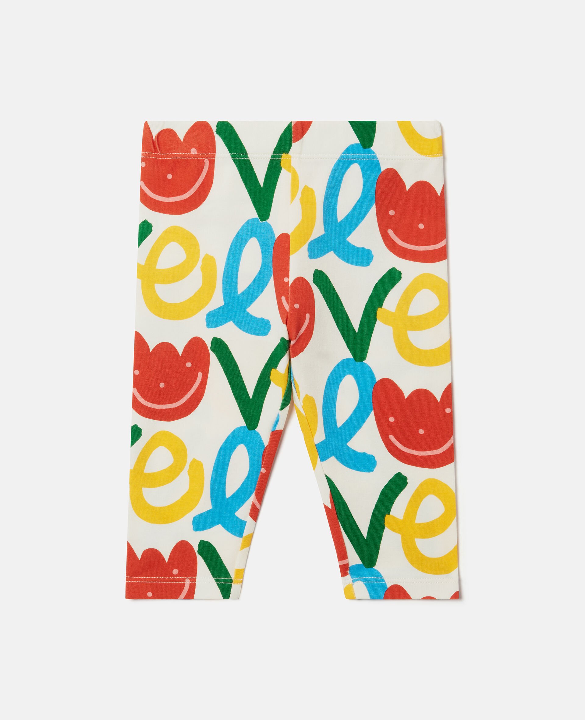 All-Over Love Print Leggings-White-medium