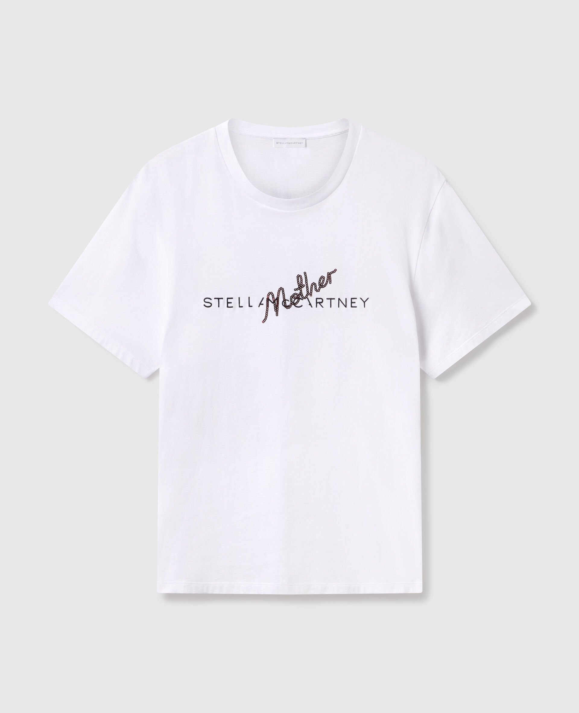 Mother Sequins Boxy T-Shirt-White-medium