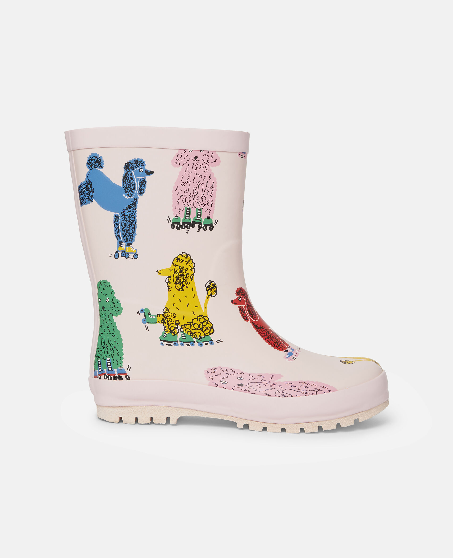 Doodle Poodles Waterproof Rainboots-Pink-large