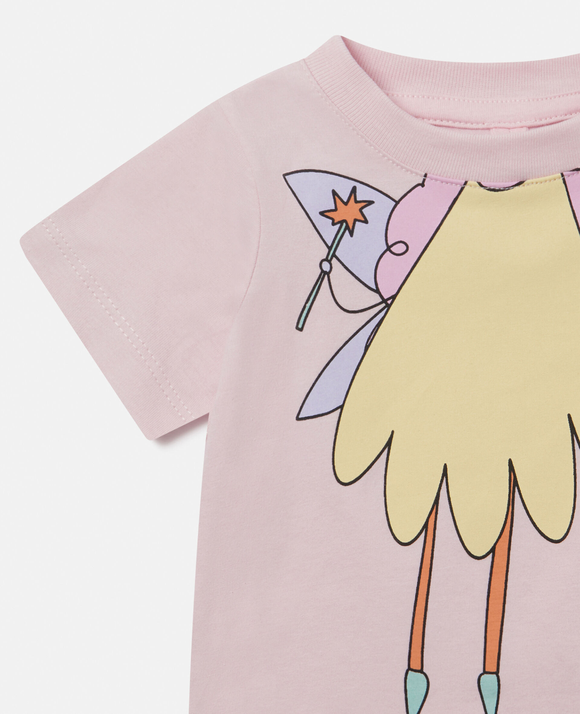 Fairy Graphic Crewneck T-Shirt-Pink-large image number 1