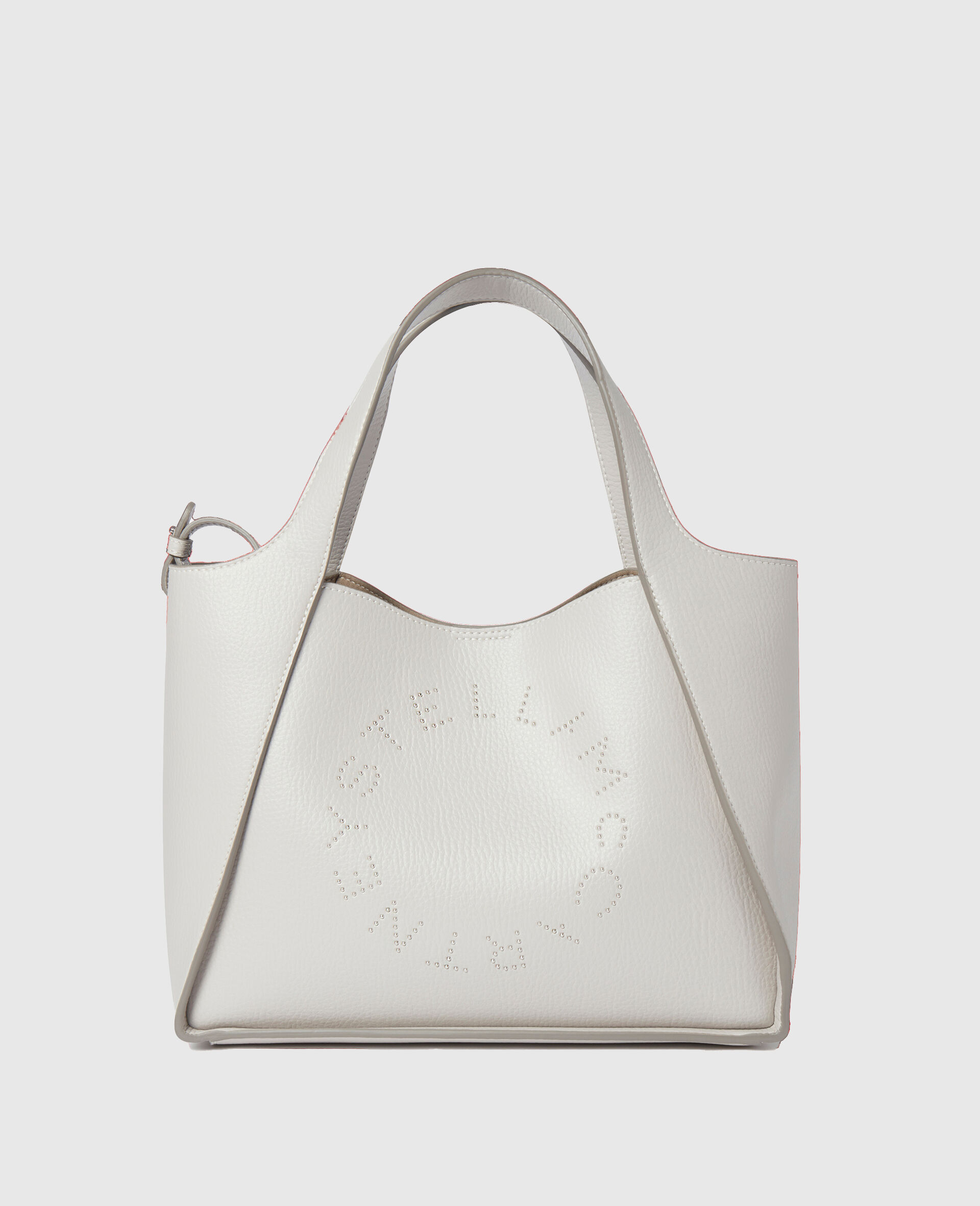 Cabas a bandouliere et poignee superieure Logo-Beige-large image number 0