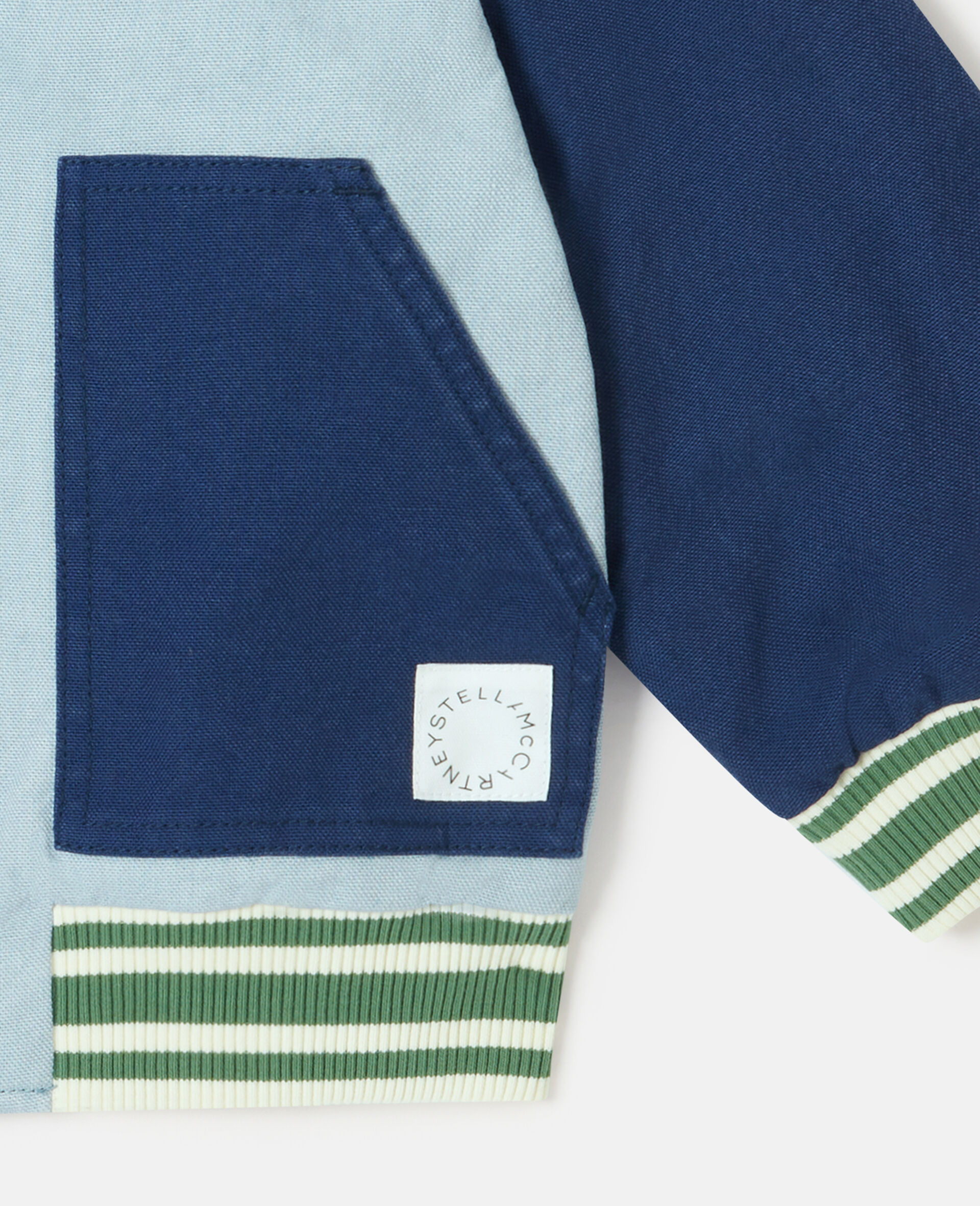 Color Blocked Varsity Jacket-Blue-large image number 3