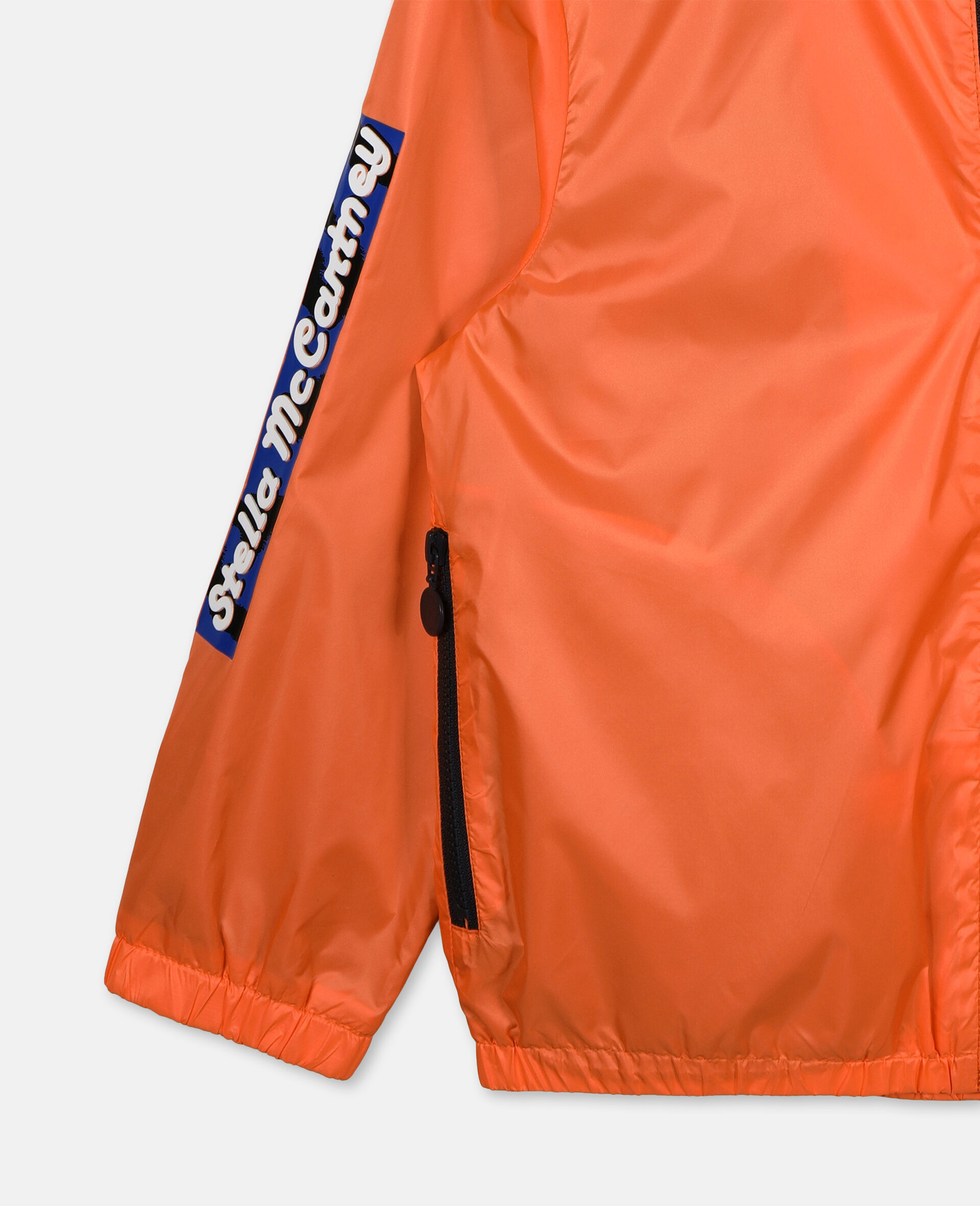 Sportliche Nylonjacke mit Logo -Orange-large image number 1