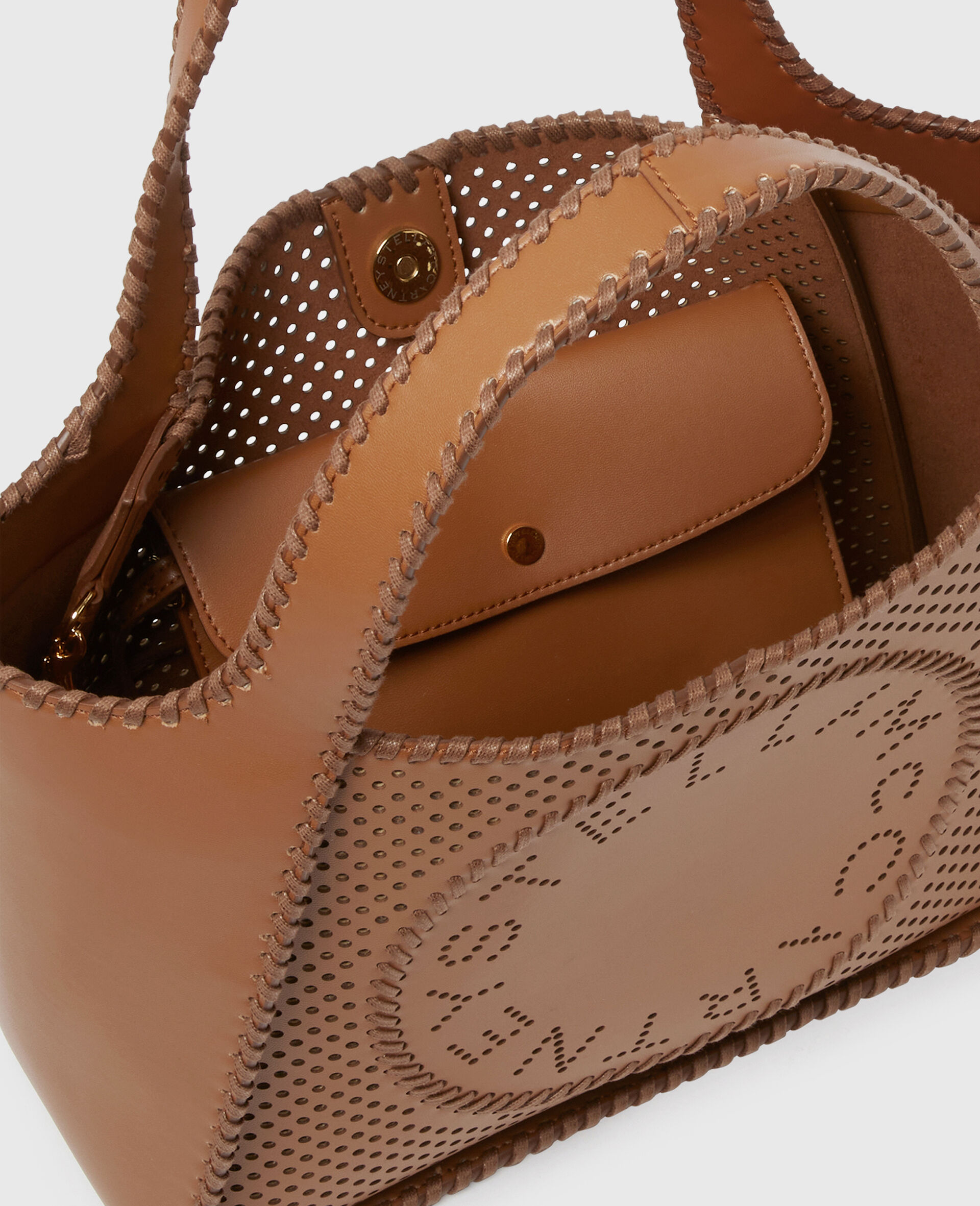 Logo Crossbody Tote Bag-Brown-large image number 3