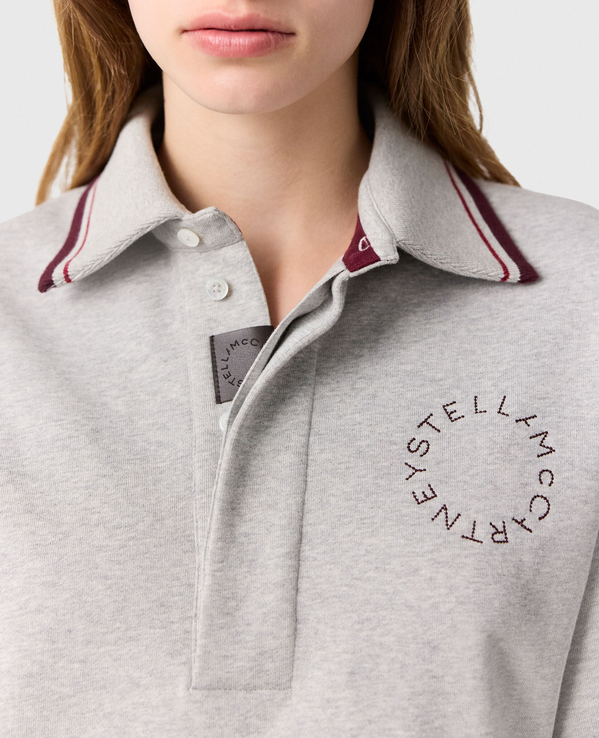 Cropped Short-Sleeve Rugby Shirt-Grey-large image number 3