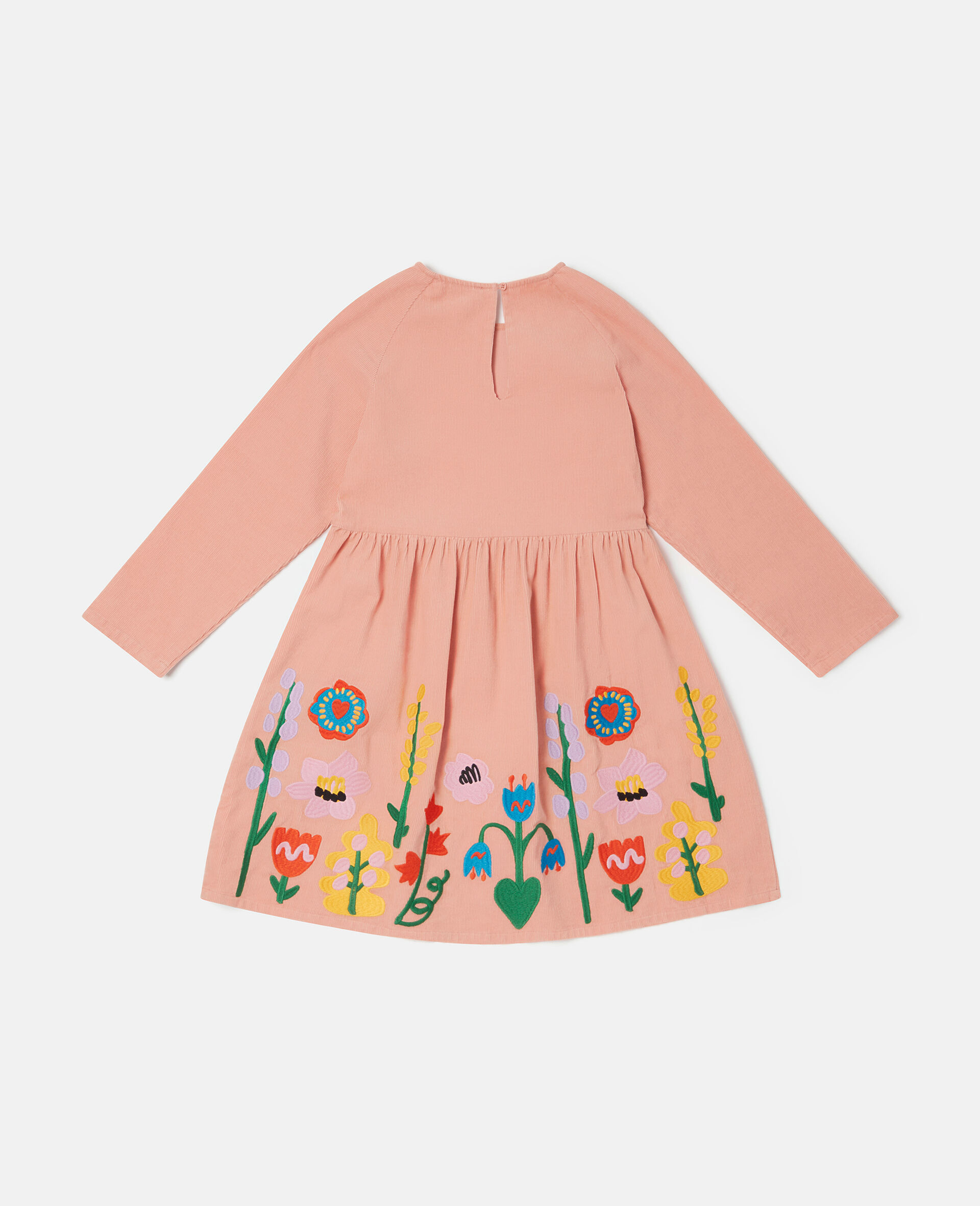 Flower Embroidery Skater Dress-Blue-large image number 2