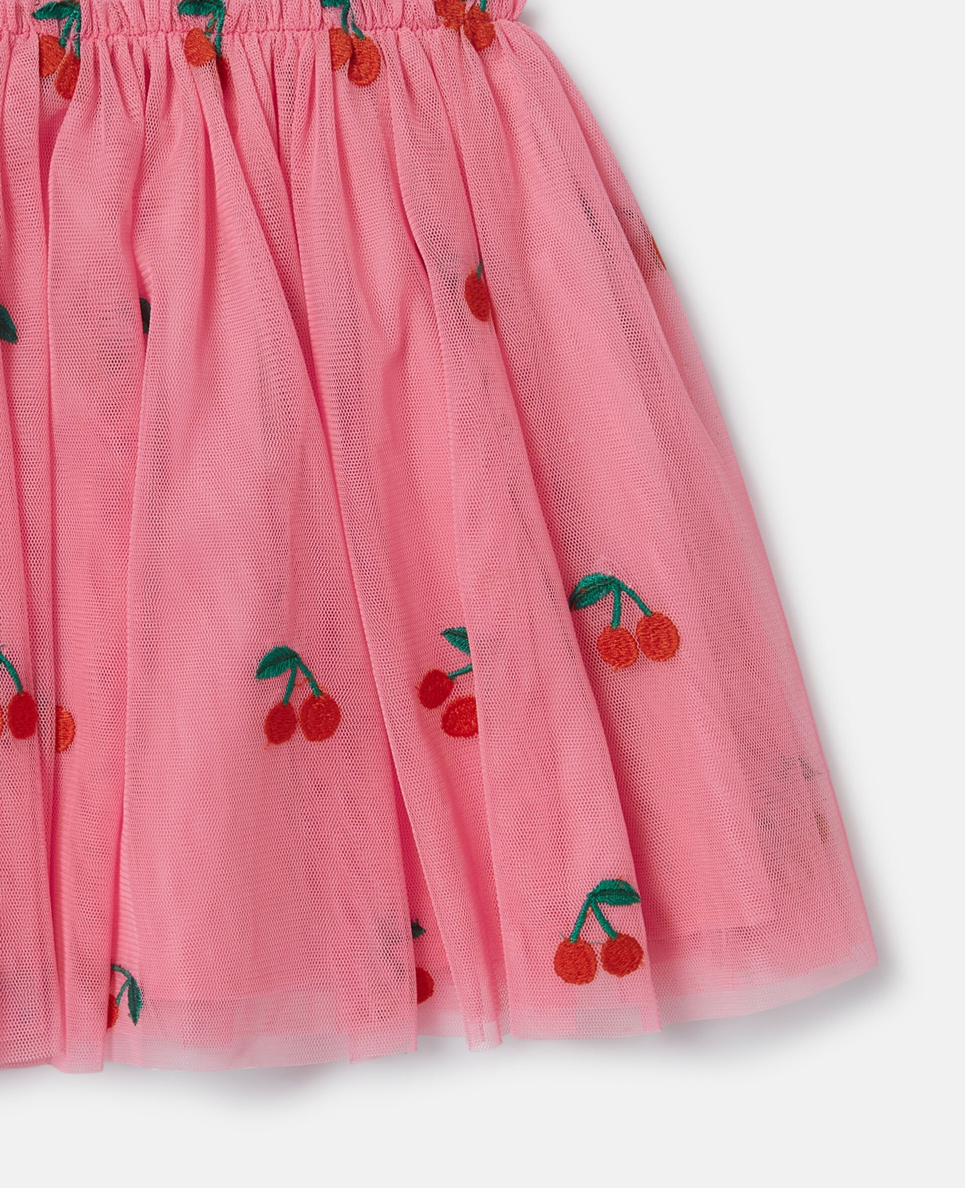Cherry Embroidered Tulle Skirt-Pink-large image number 3