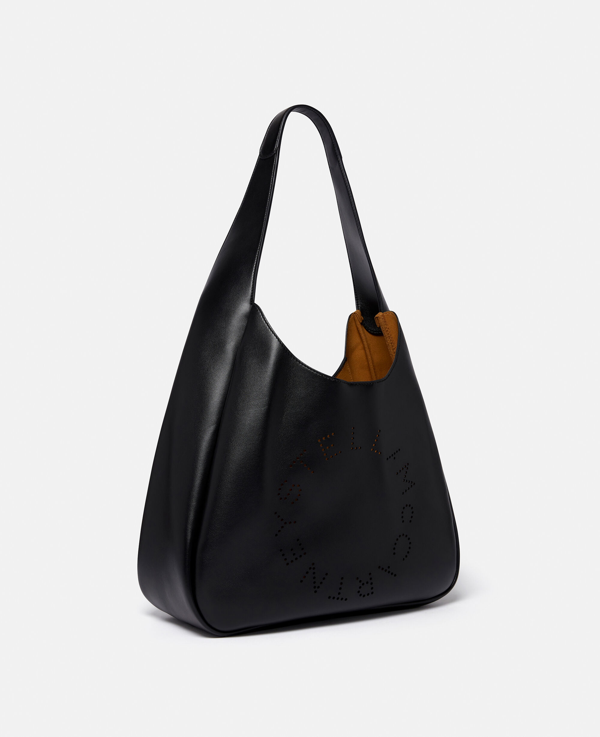 Women Pitch Black Logo Slouchy Hobo Tote Bag | Stella