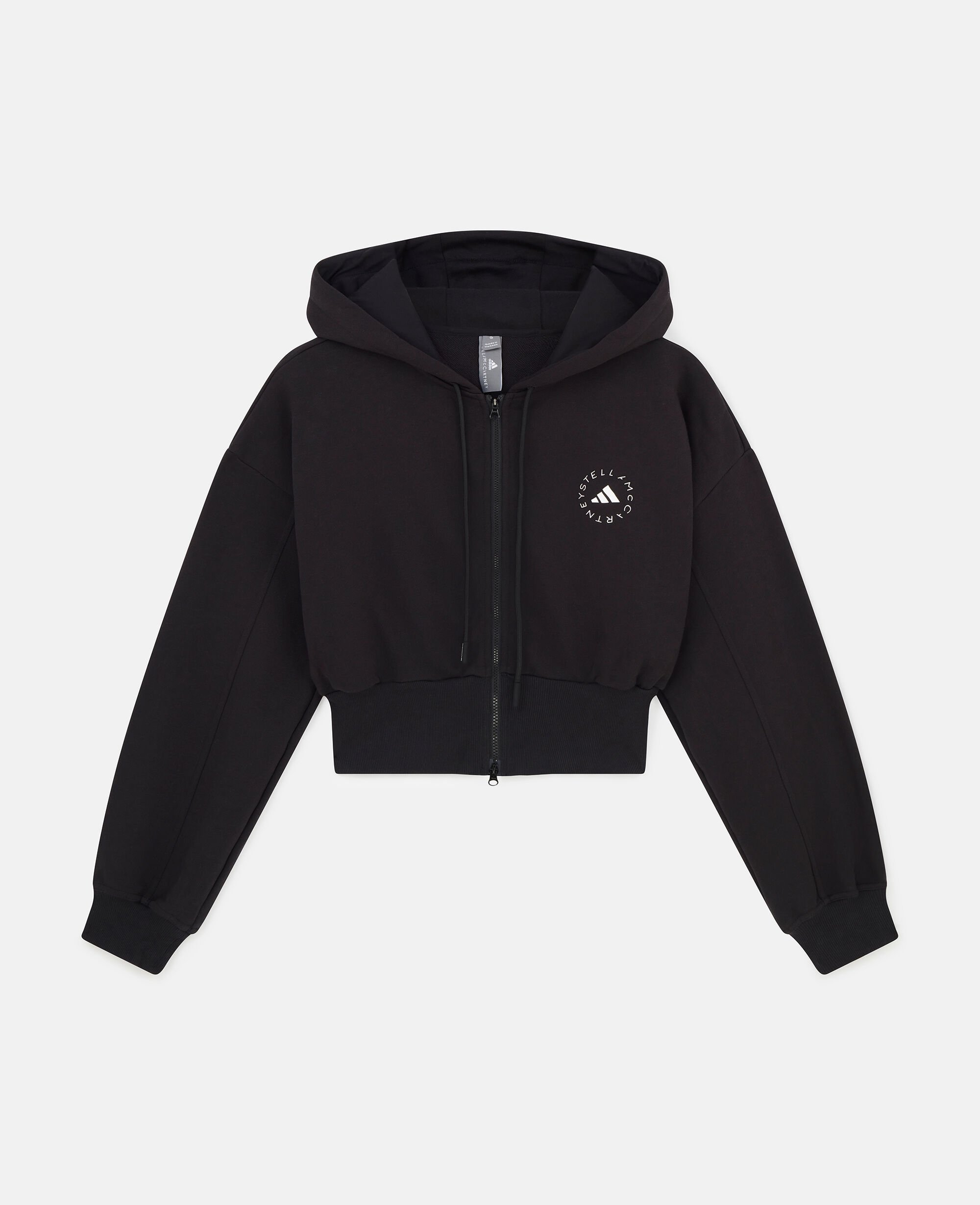 Women Black TrueCasuals Sportswear Cropped Hoodie | Stella