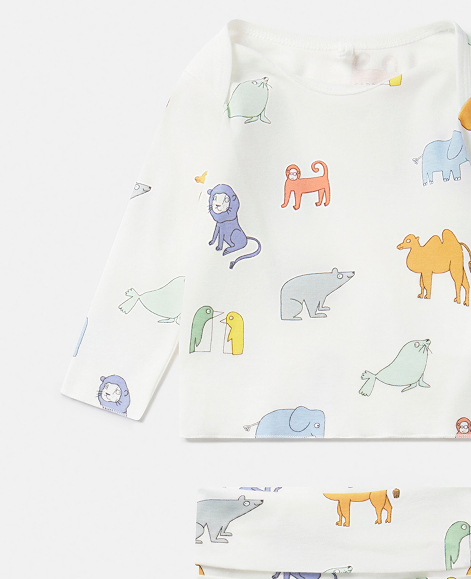 动物印花上衣和打底裤套装-Multicolored-large image number 3