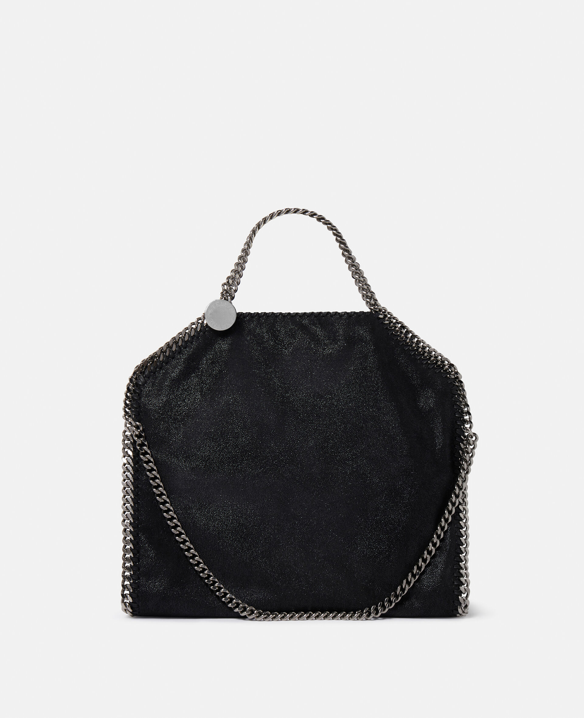 Women Black Falabella Fold-Over Tote Bag
