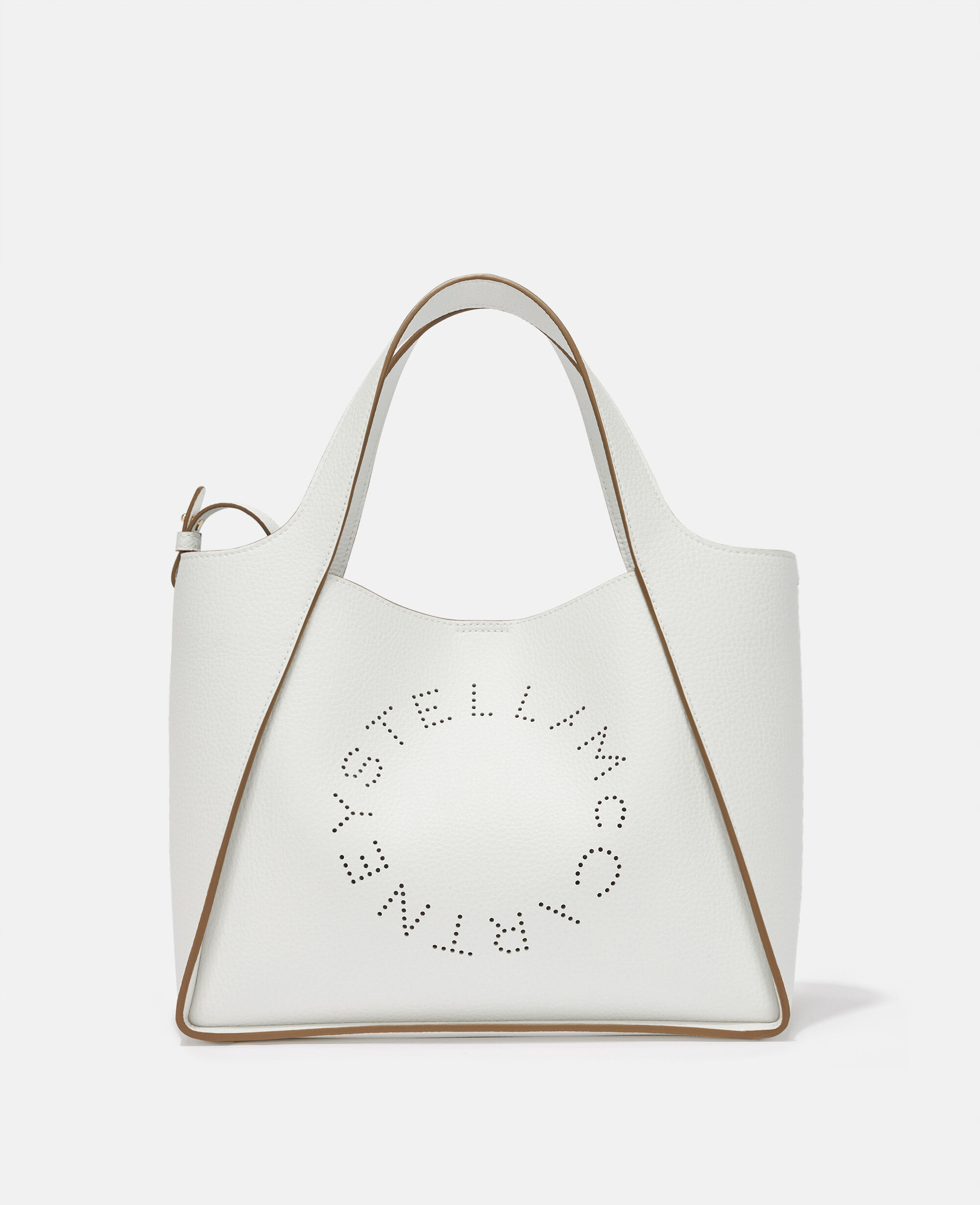 Women White Logo Grainy Alter Mat Crossbody Bag | Stella