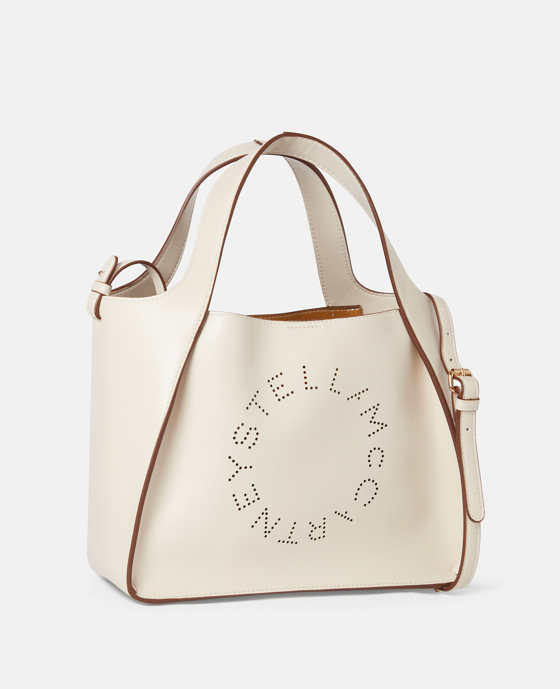 Logo Crossbody Tote Bag-White-medium Logo Crossbody Tote Bag-White-medium