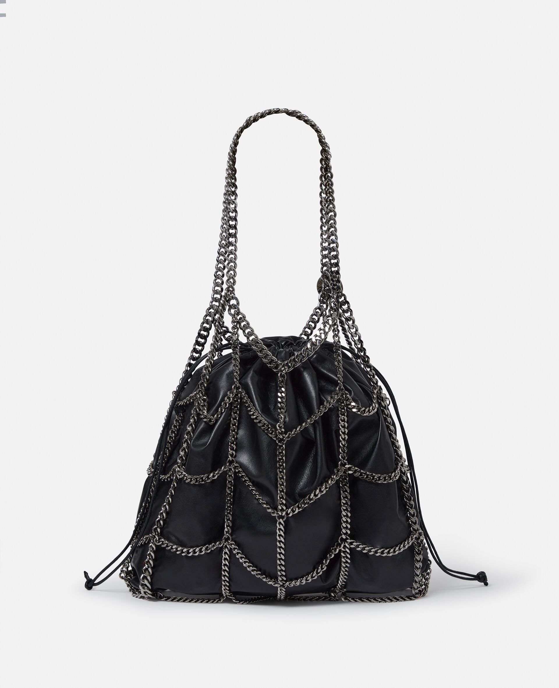 Falabella Chain Cage Tote Bag-Black-large image number 4