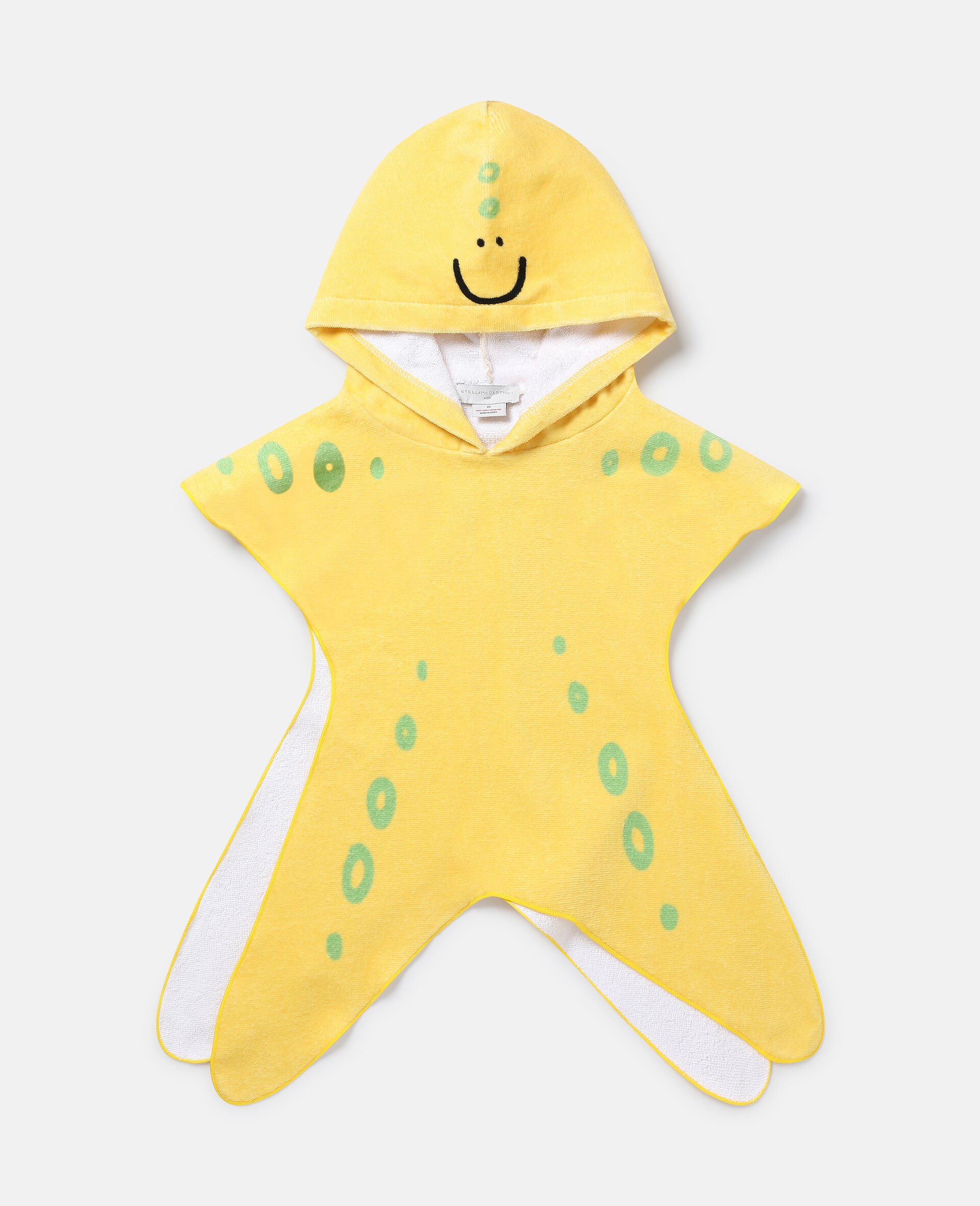 Starfish Hooded Towel-Yellow-large image number 0