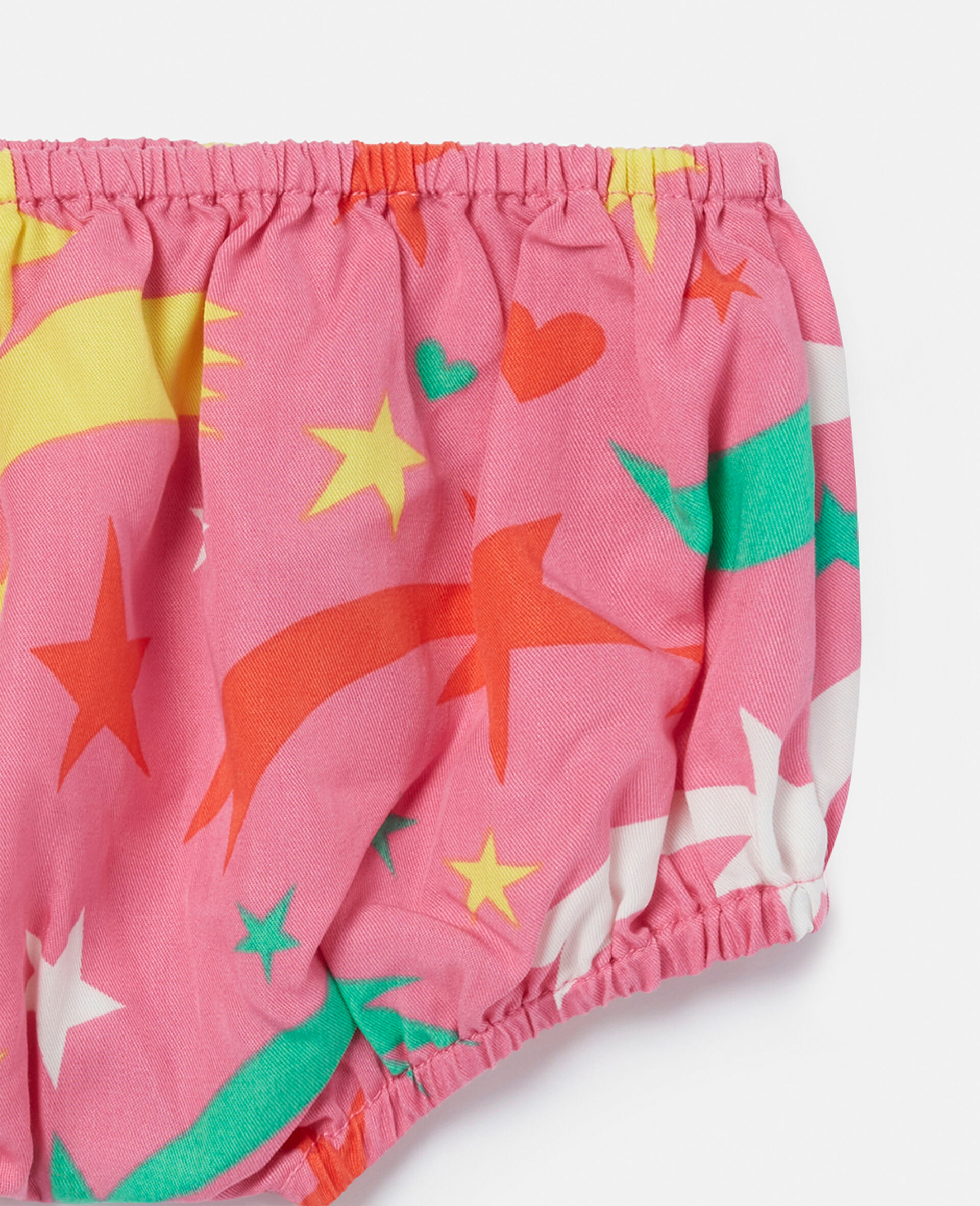 Shooting Star Print Twill Dress-Pink-large image number 2