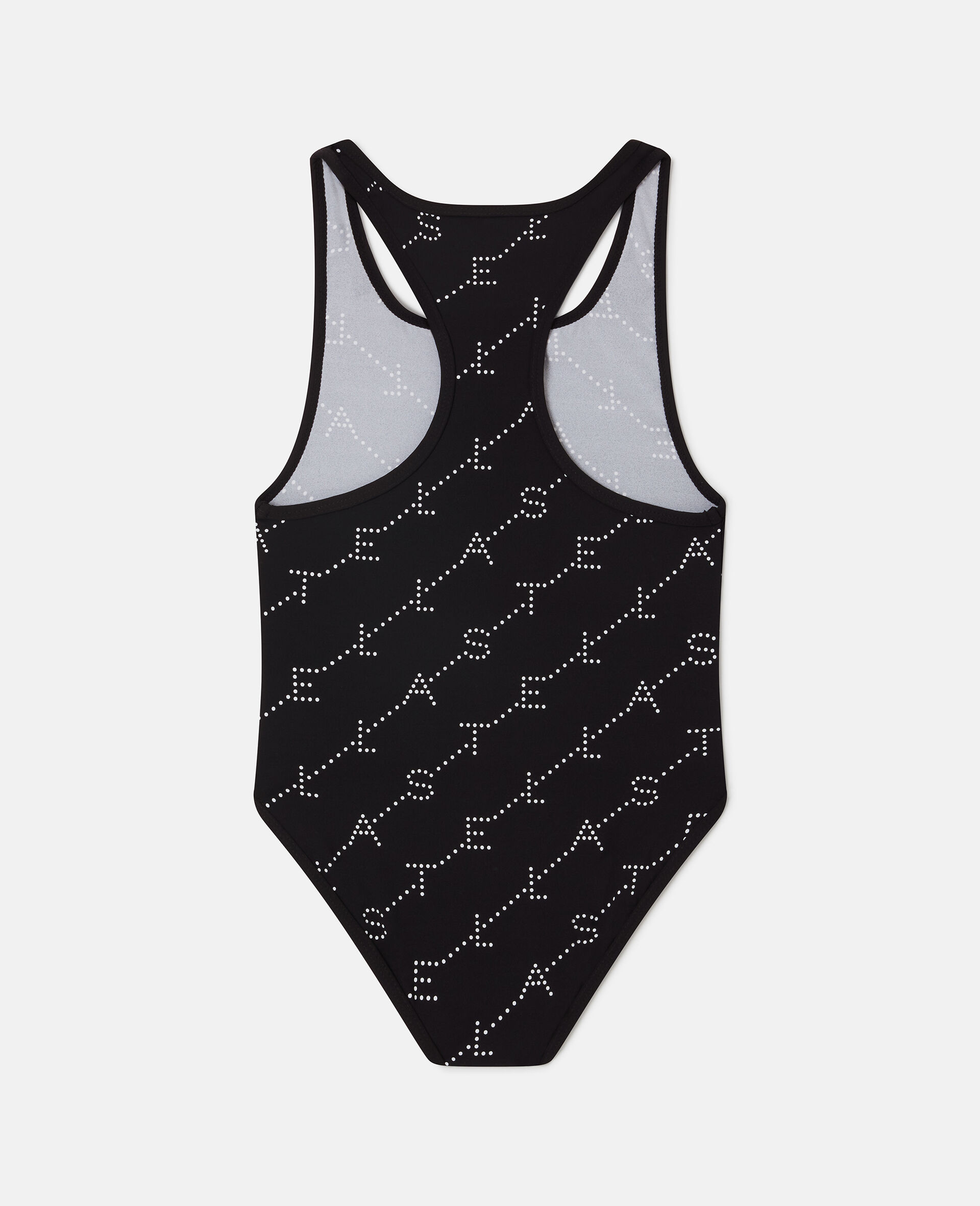 Logo Print Swimsuit-Black-large image number 2