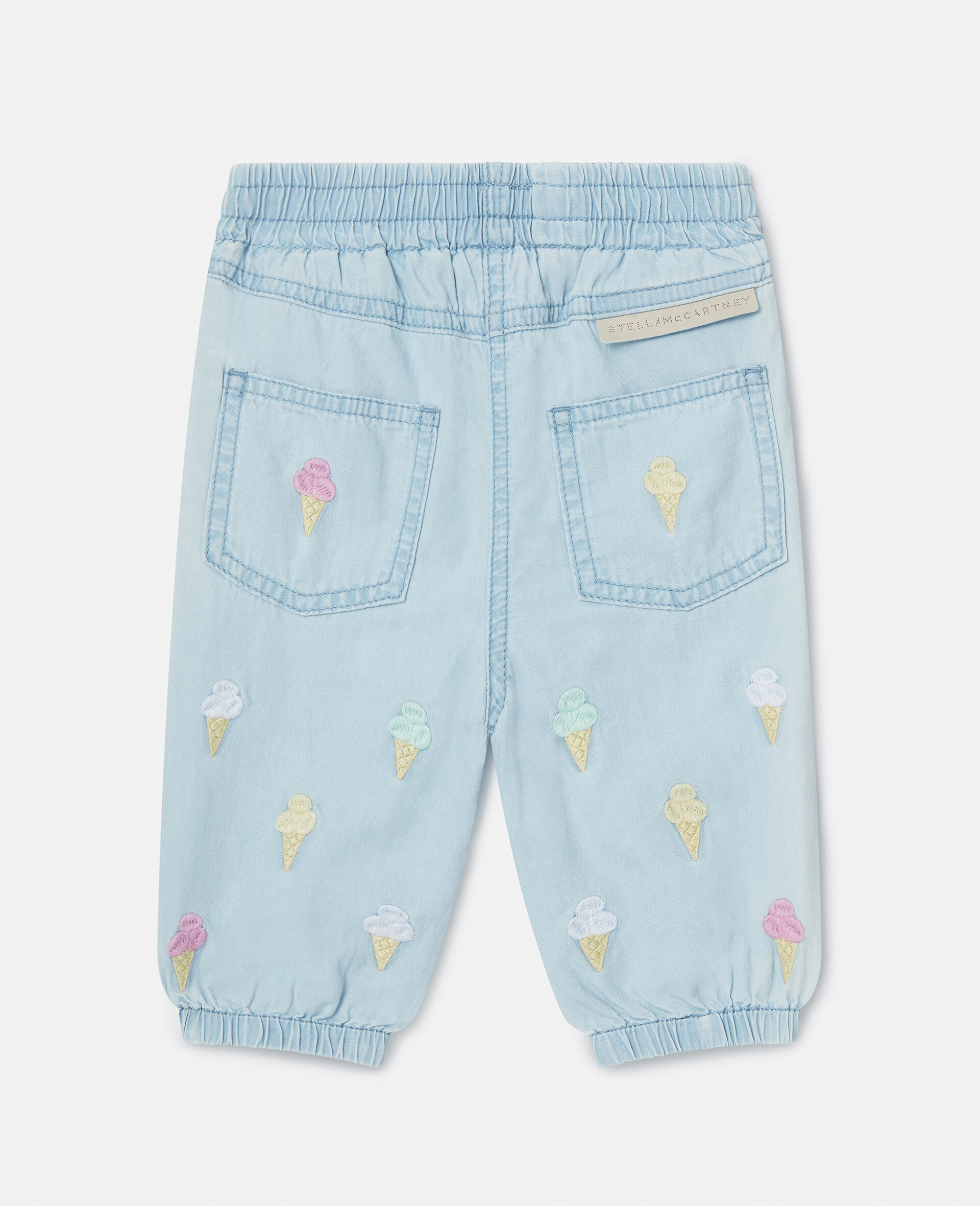 Ice Cream Embroidered Joggers-Blue-large image number 2