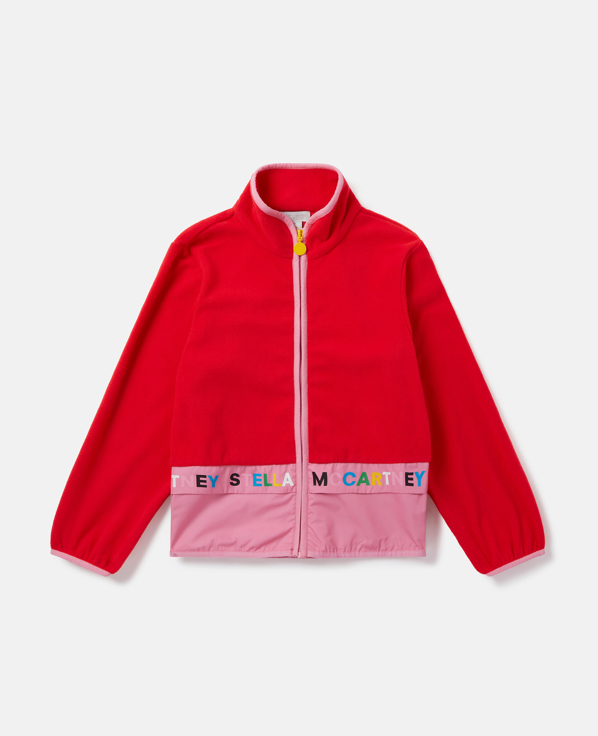 Veste zippee avec bande logo-Rouge-large image number 0