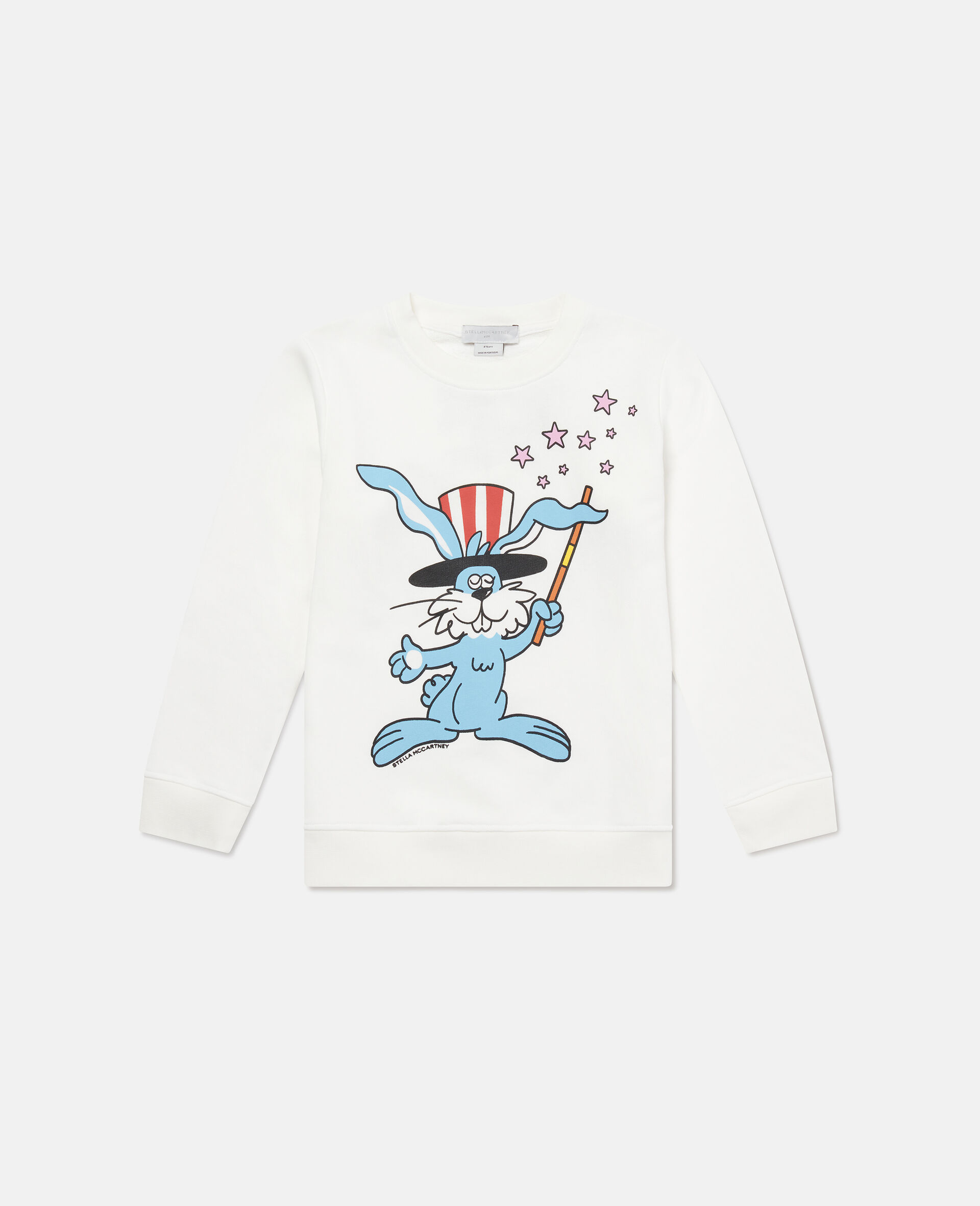 Magicians Bunny Graphic Long-Sleeve T-Shirt-White-large image number 0