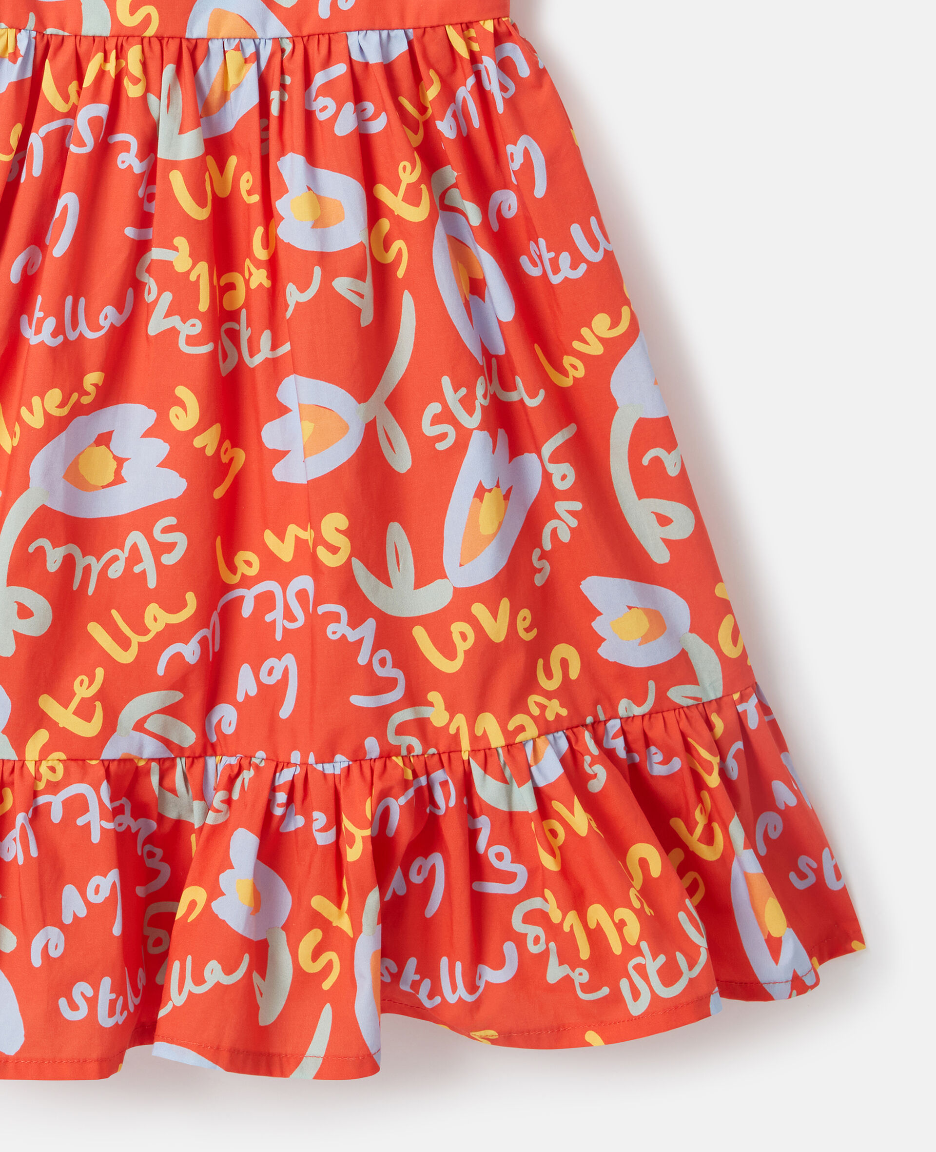 Abito Senza Maniche con Stampa Floreale-Rosso-large image number 3