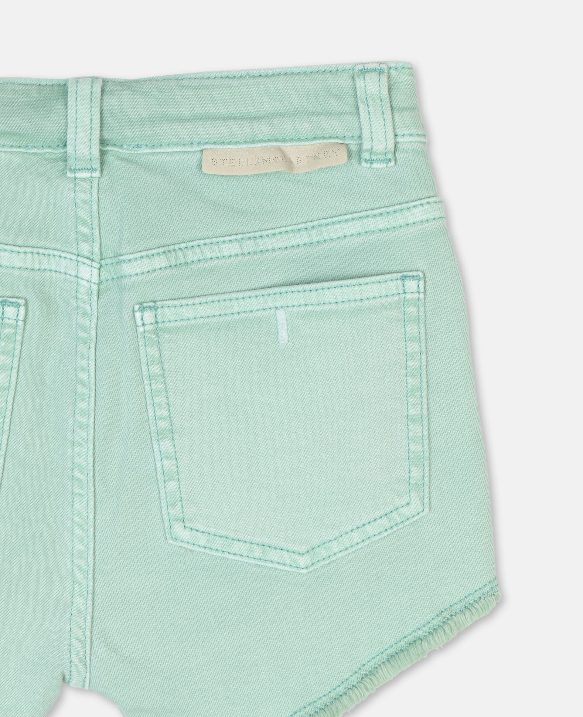 Denim Mint Shorts -Green-large image number 2