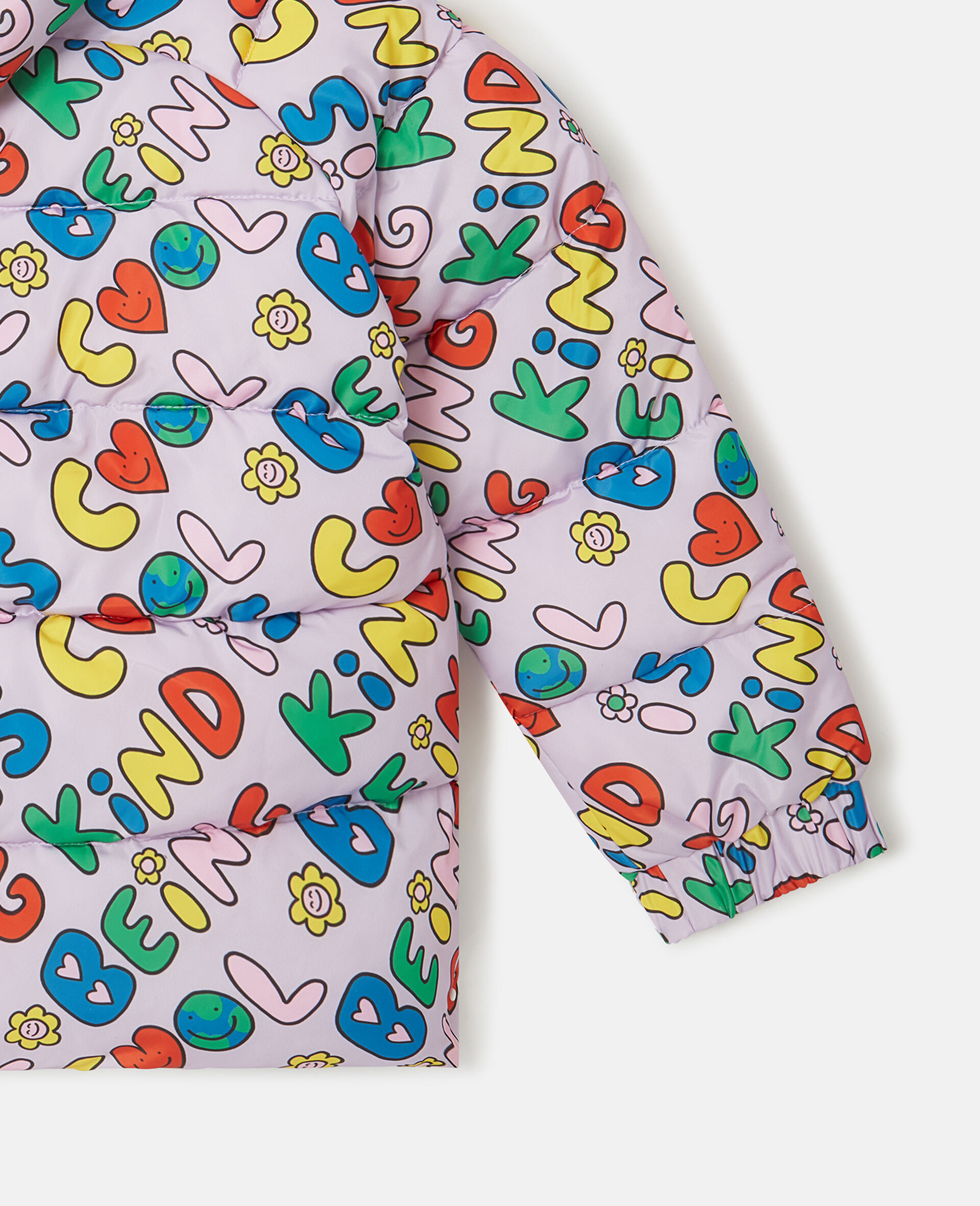 Earth Friends Text Print Raincoat-Purple-large image number 3