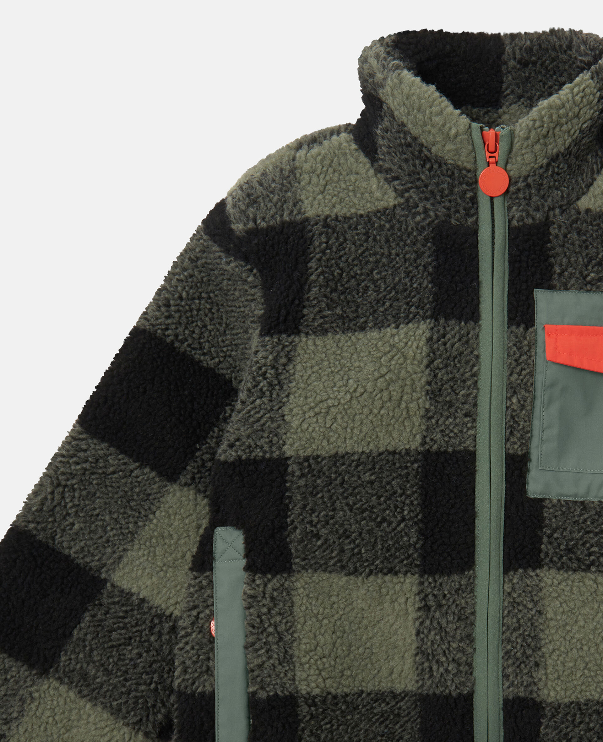 Check Print Fleece-Green-medium