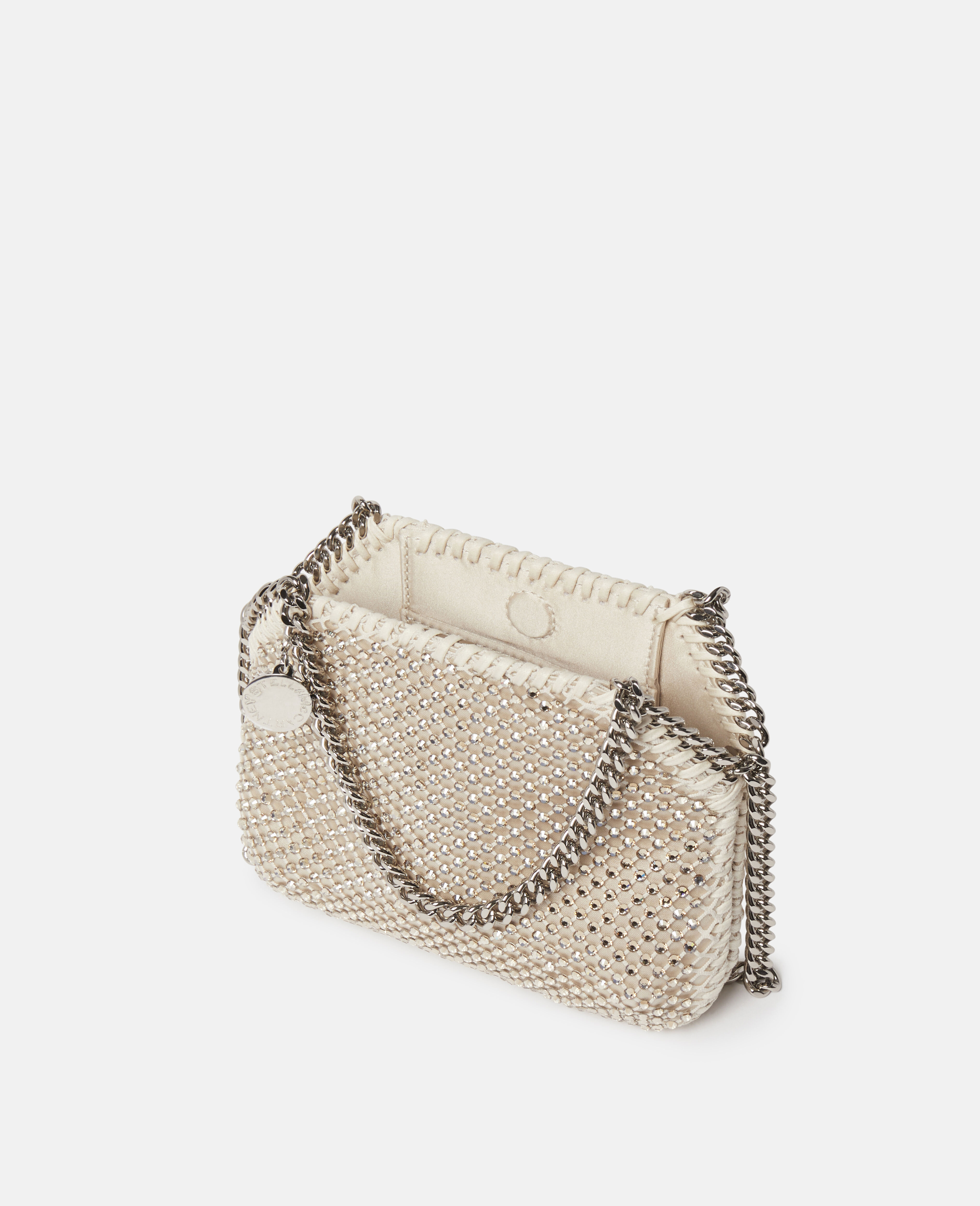 トートバッグ STELLA MCCARTNEY FALABELLA CRYSTAL MINI TOTE Women Black Falabella Crystal Mesh Mini Tote Bag | Stella