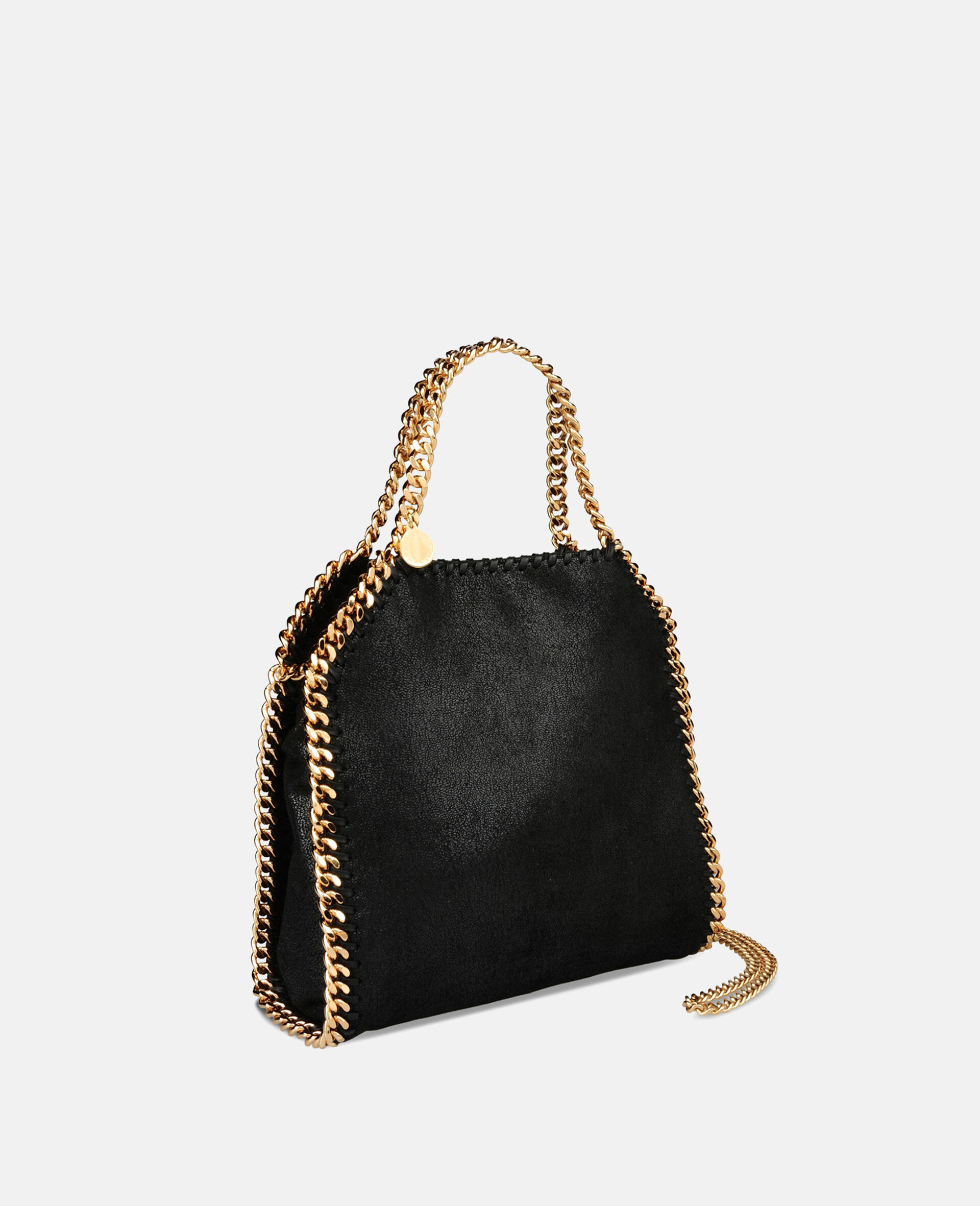 Black 3 Chain Falabella Foldover Tote
