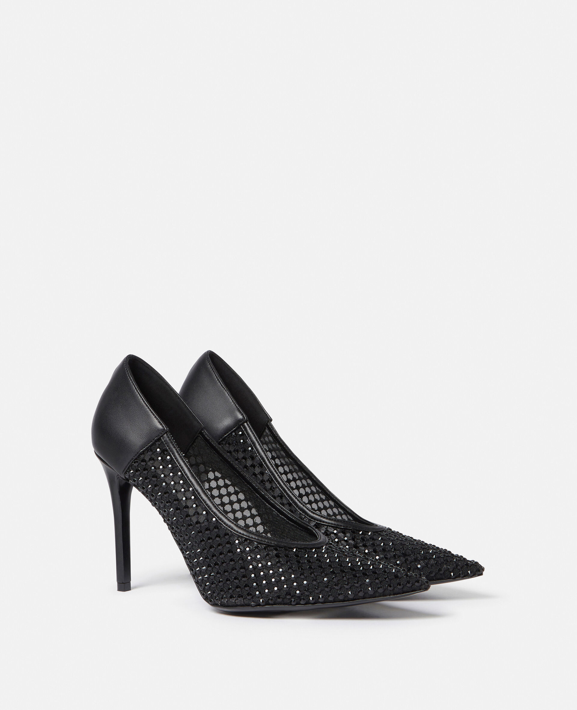 Stella Iconic Studded Mesh Pumps-Black-large image number 2