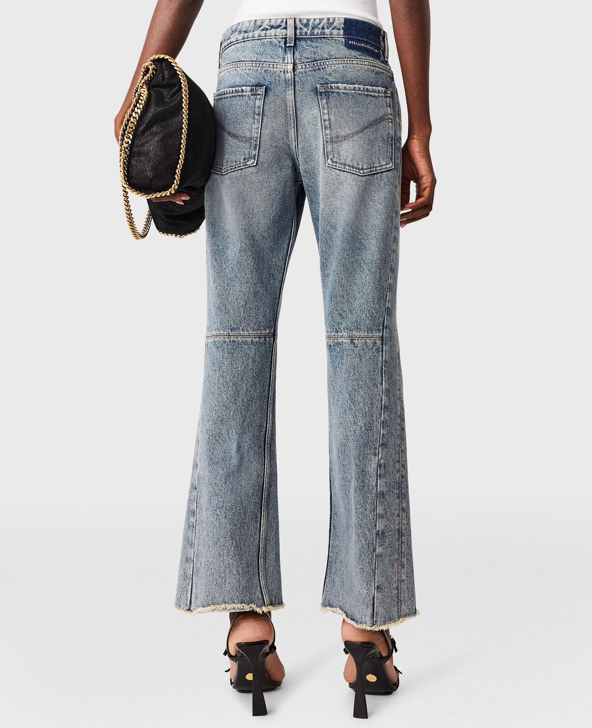 Vintage Wash Kick-Flare Jeans-Blue-large image number 4