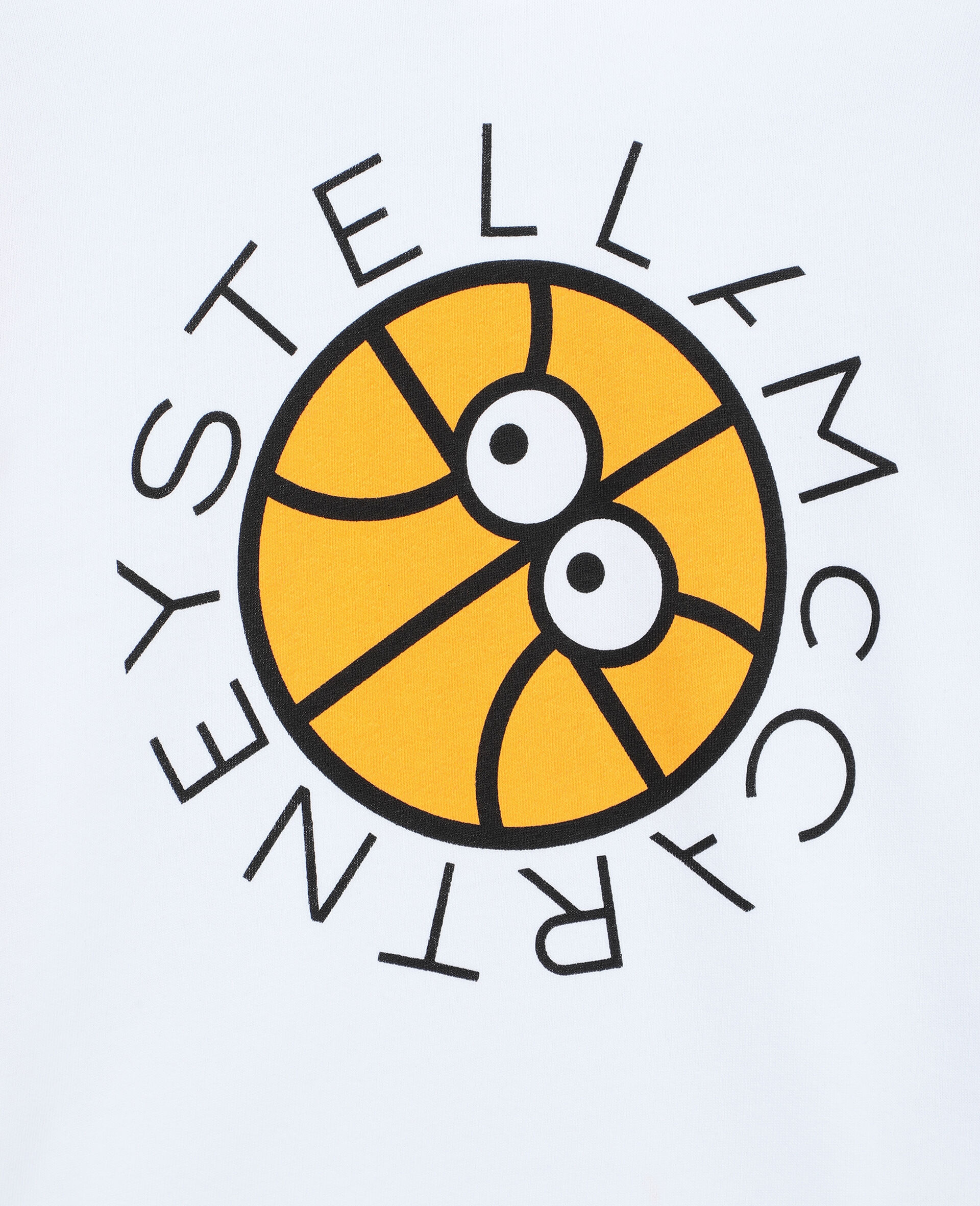 Oversize Logo Basketball Cotton Hoodie-White-large image number 1