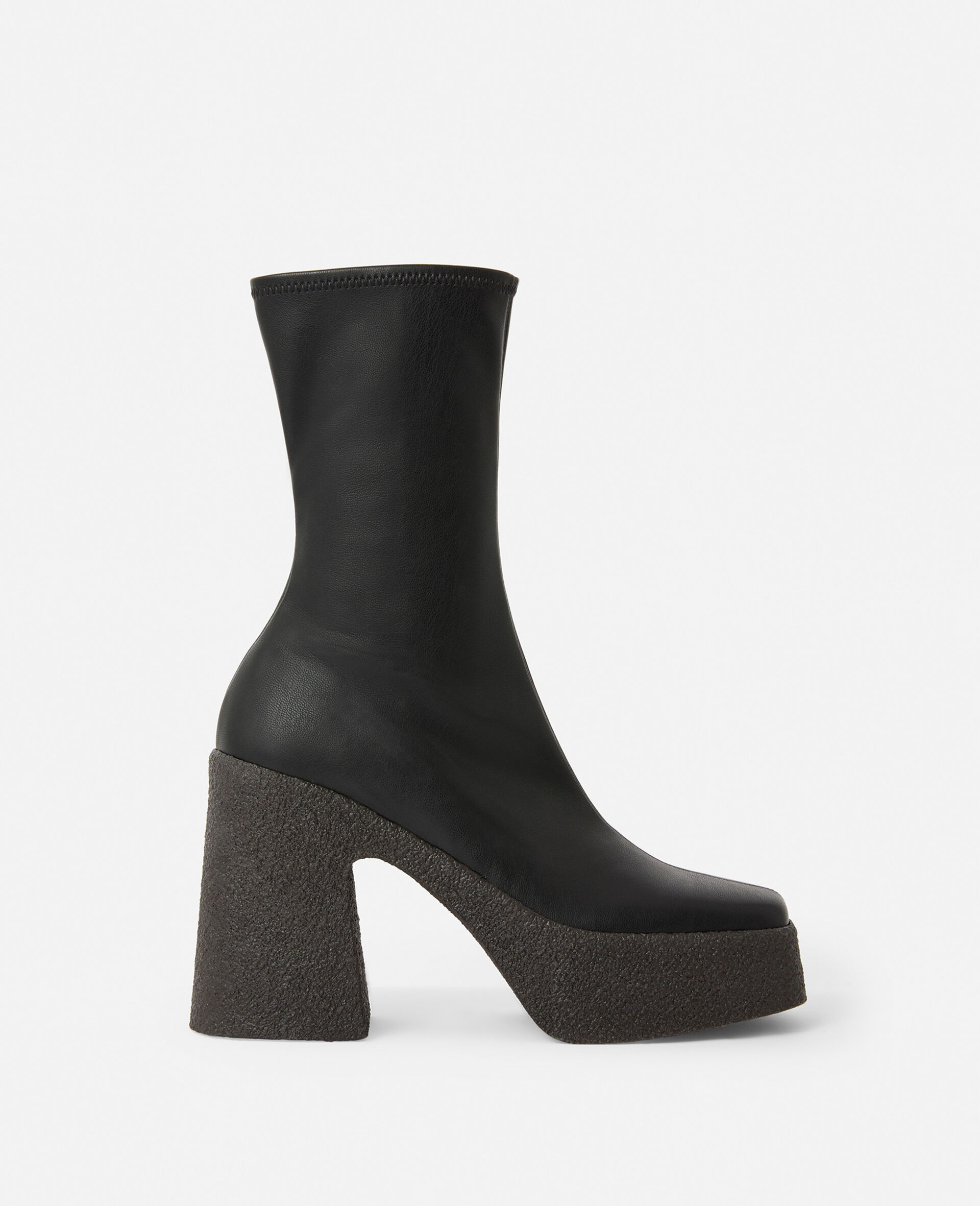 Skyla Chunky Platform Ankle Boots-Black-model