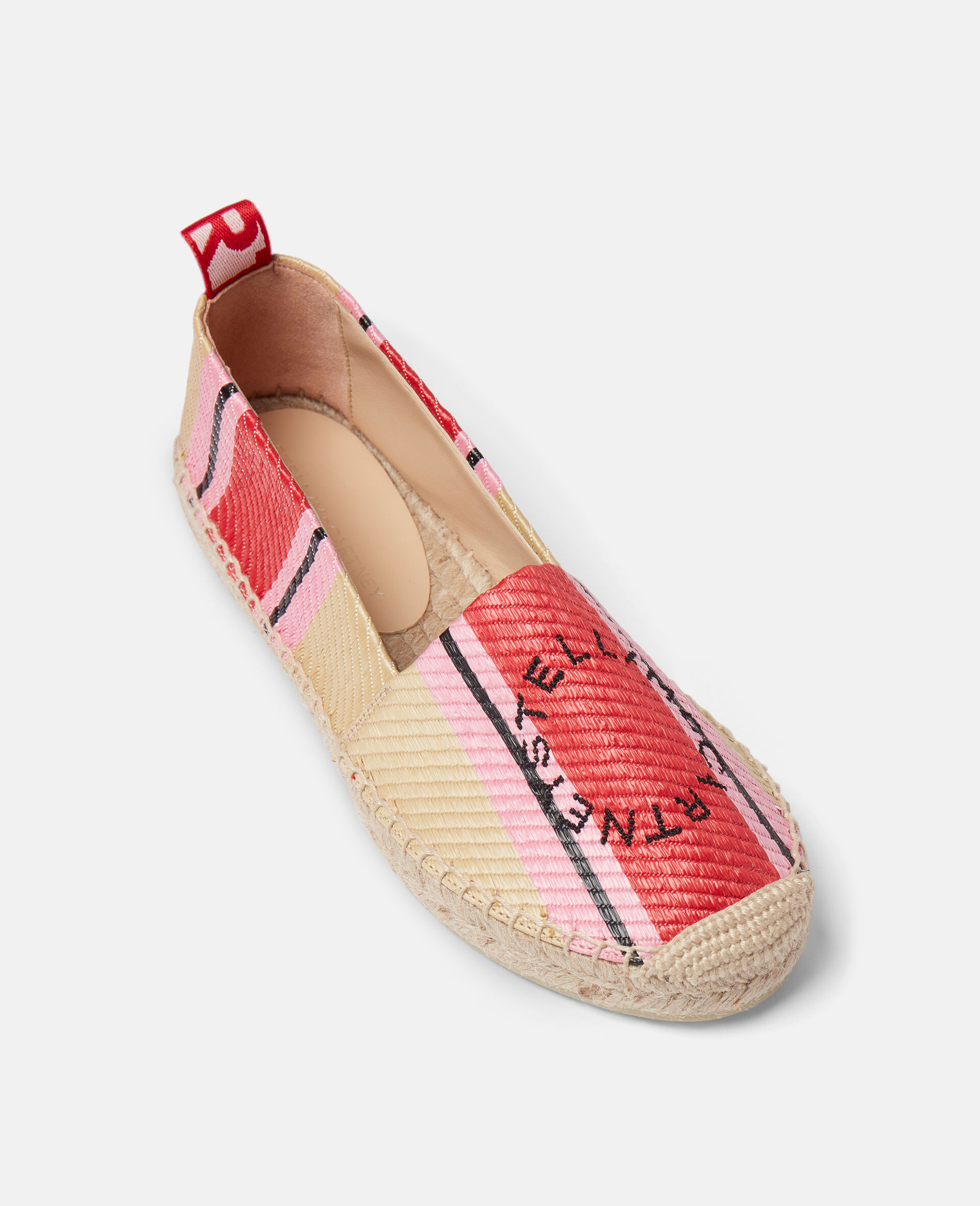 Gaia Striped Raffia Espadrilles-Green-large image number 3