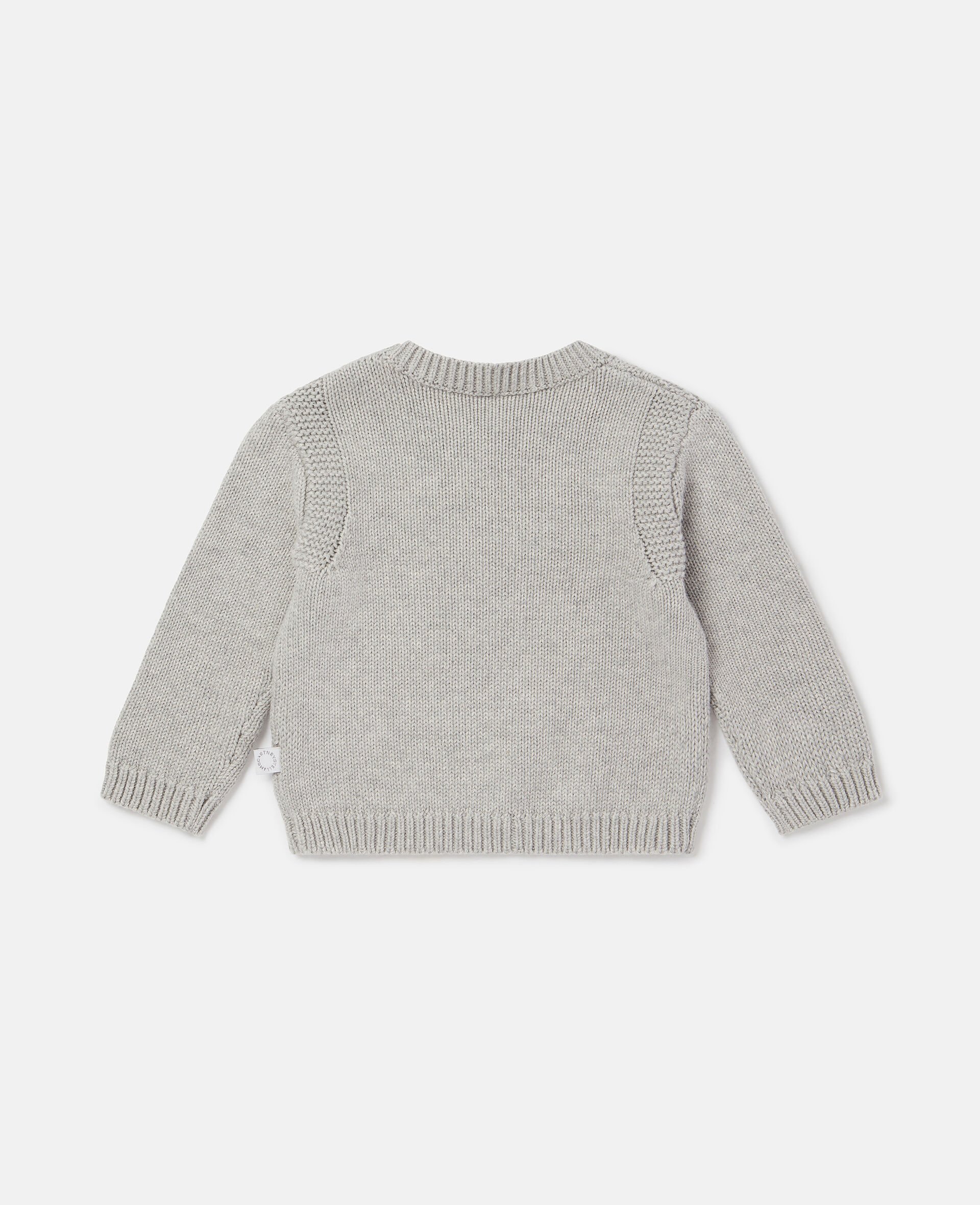 Bear Motif Jumper-Grey-large image number 2