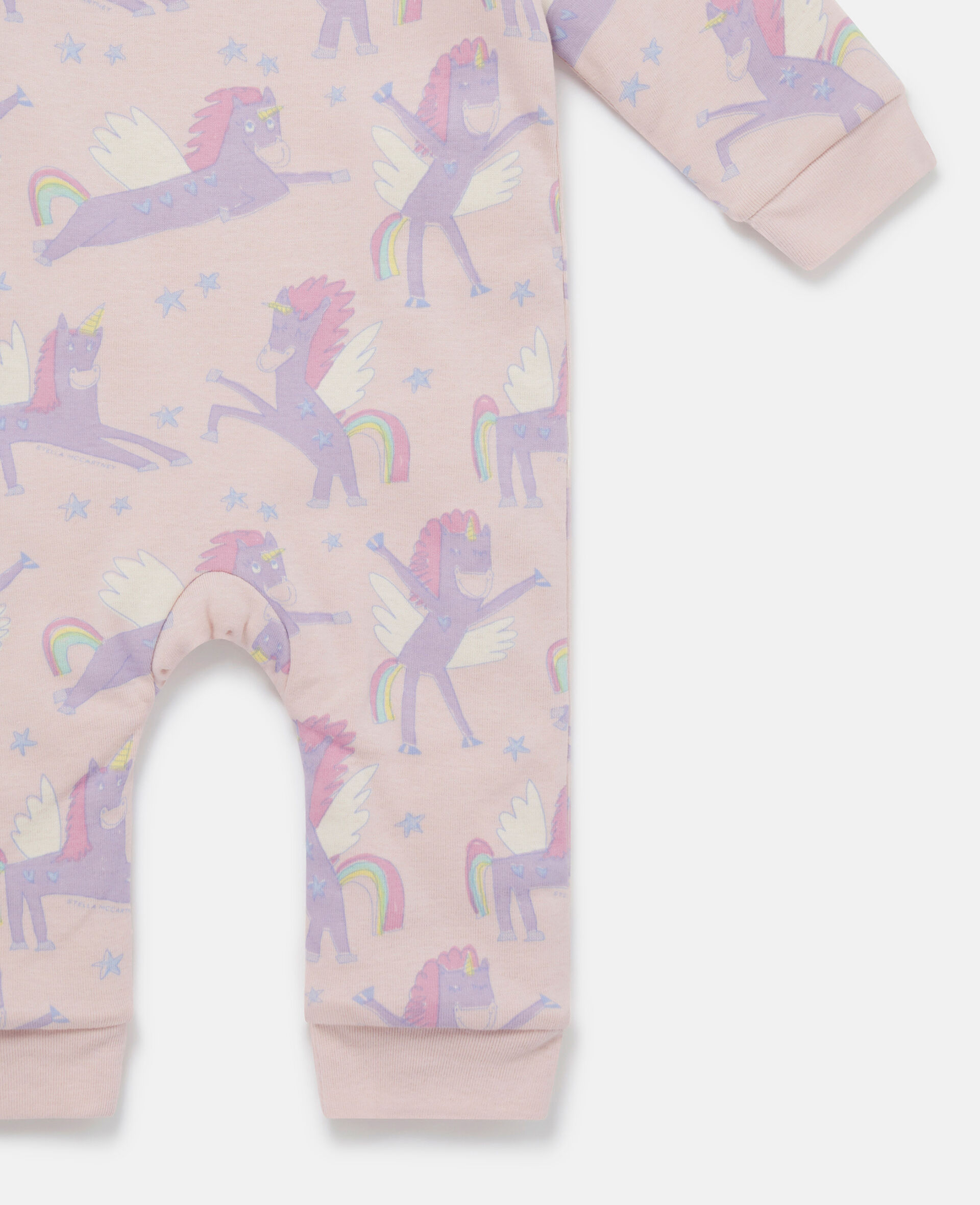 2 Pack of Unicorn and Star Print Sleepsuits-Pink-large image number 3