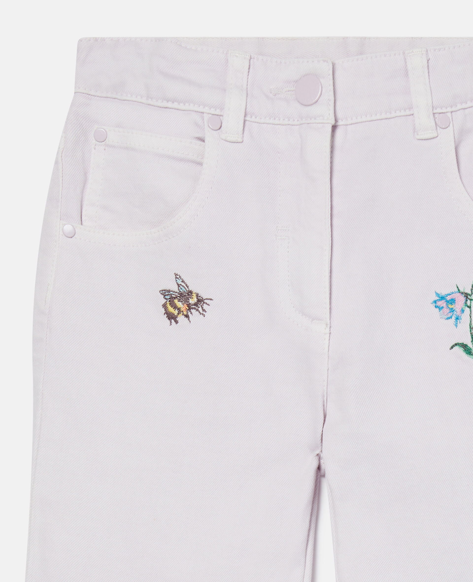 Jean avec broderie fleurs-Purple-large image number 1
